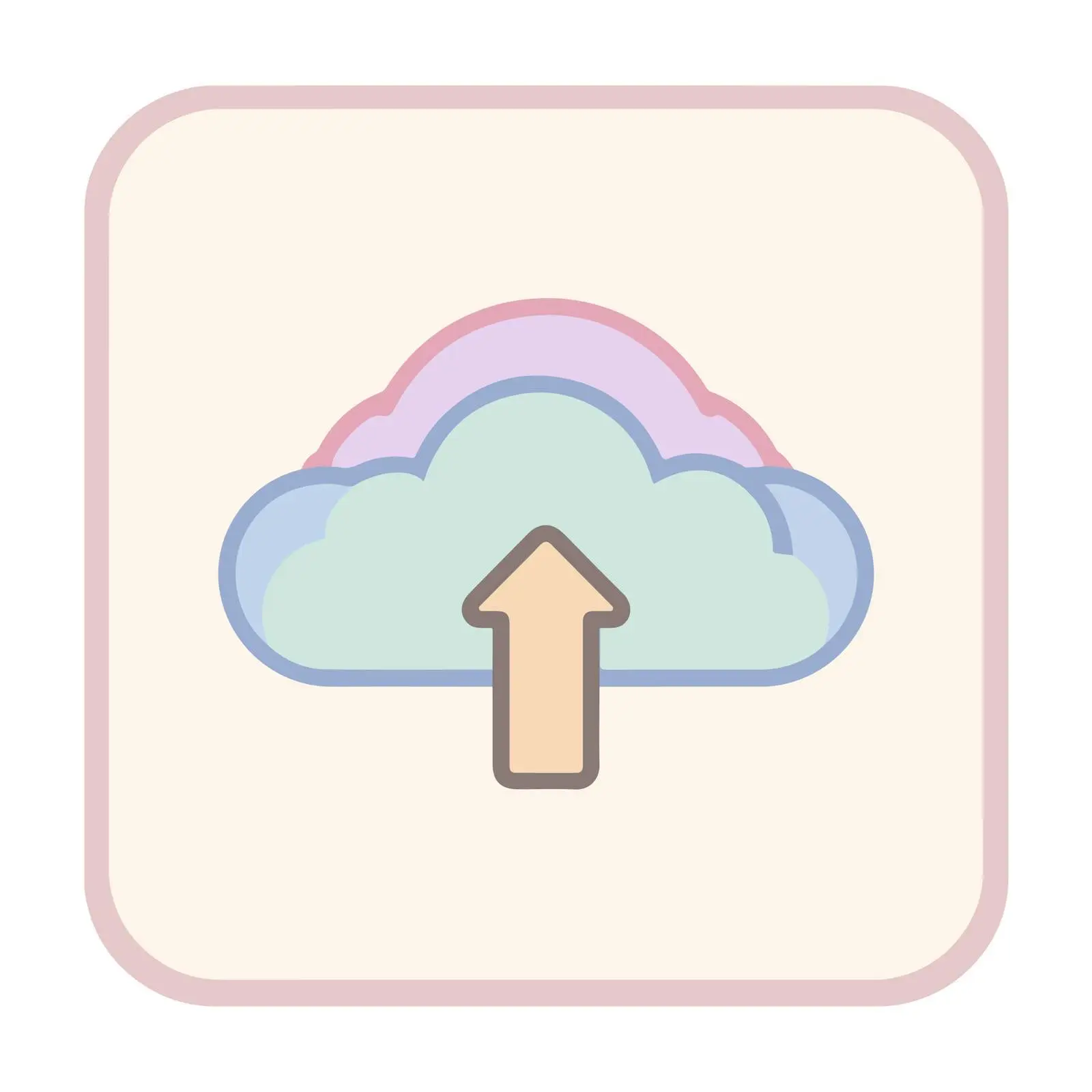 Upload Cloud Pictogram Flat Design Icon — free download from Dotvec