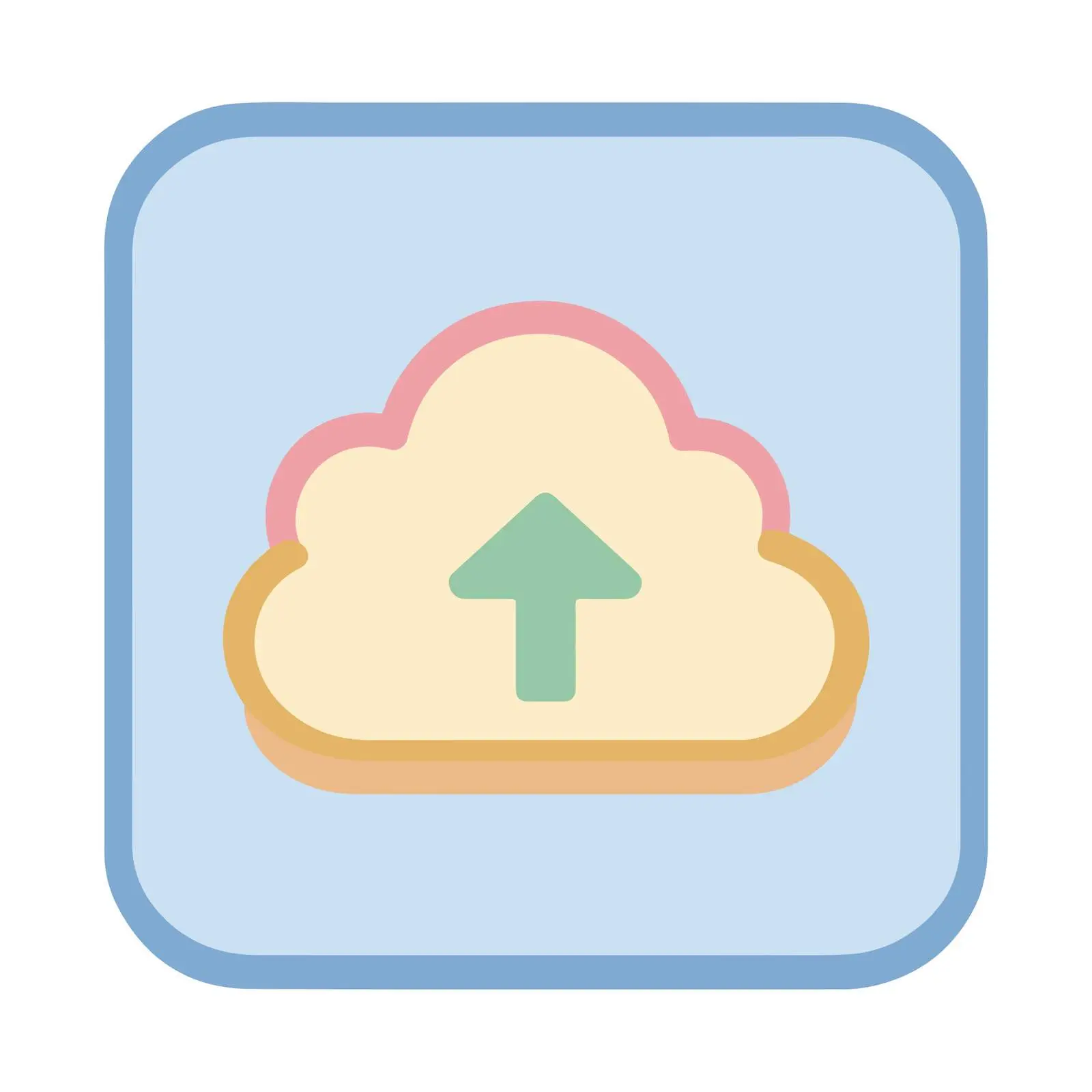 Upload Cloud Icon Flat Design Pastel — free download from Dotvec
