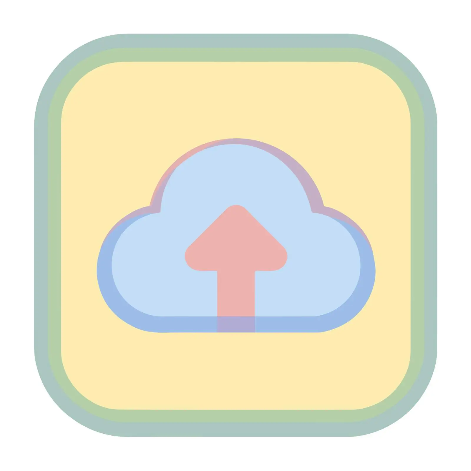 Upload Cloud Icon Design Pastel Style — free download from Dotvec