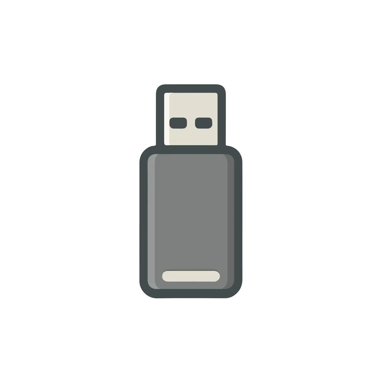 USB Drive Geometric Icon — free download from Dotvec