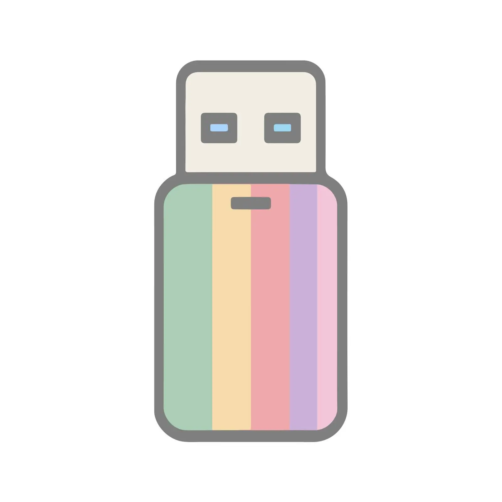 USB Drive Icon in Pastel Colors — free download from Dotvec
