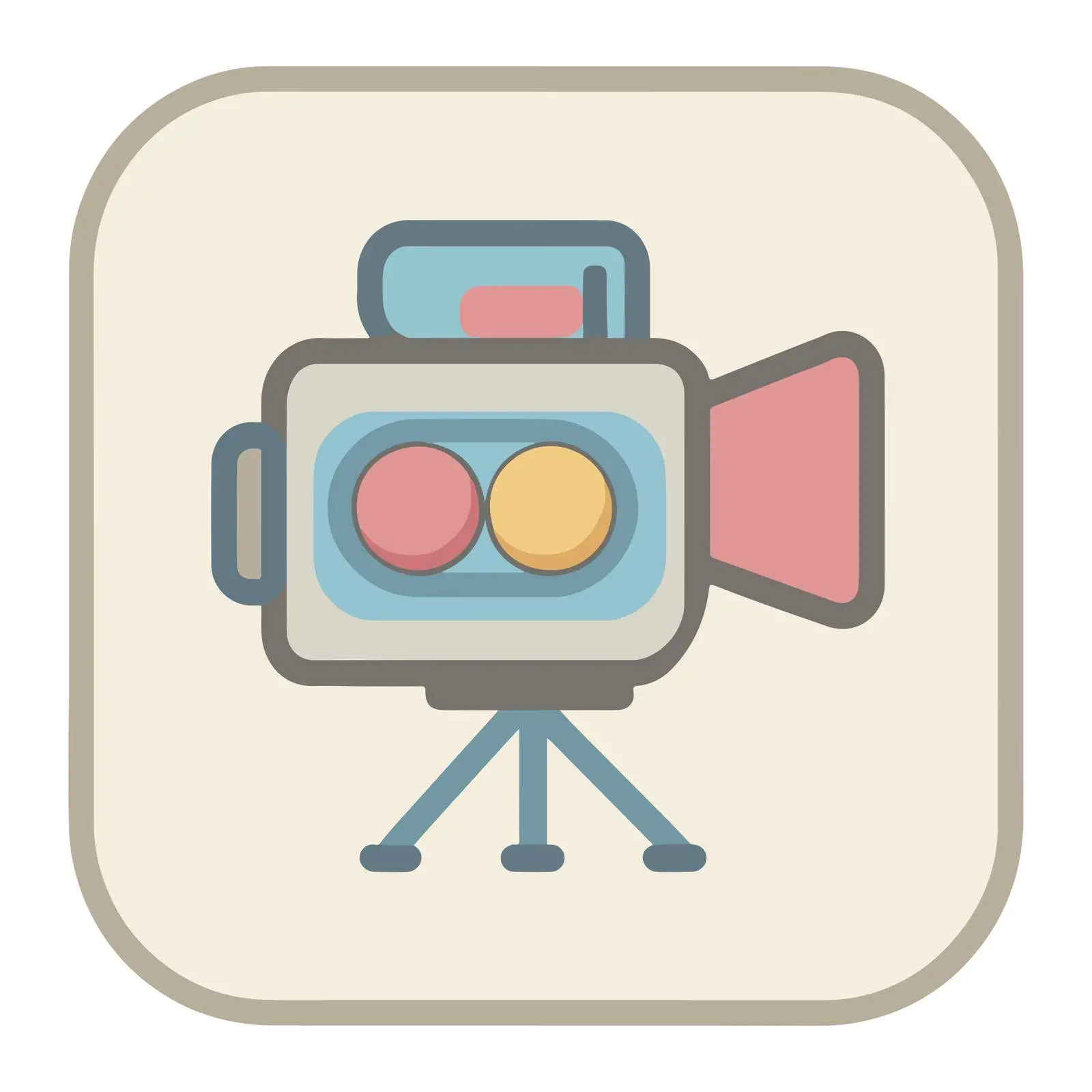 Video Camera Flat Icon — free download from Dotvec