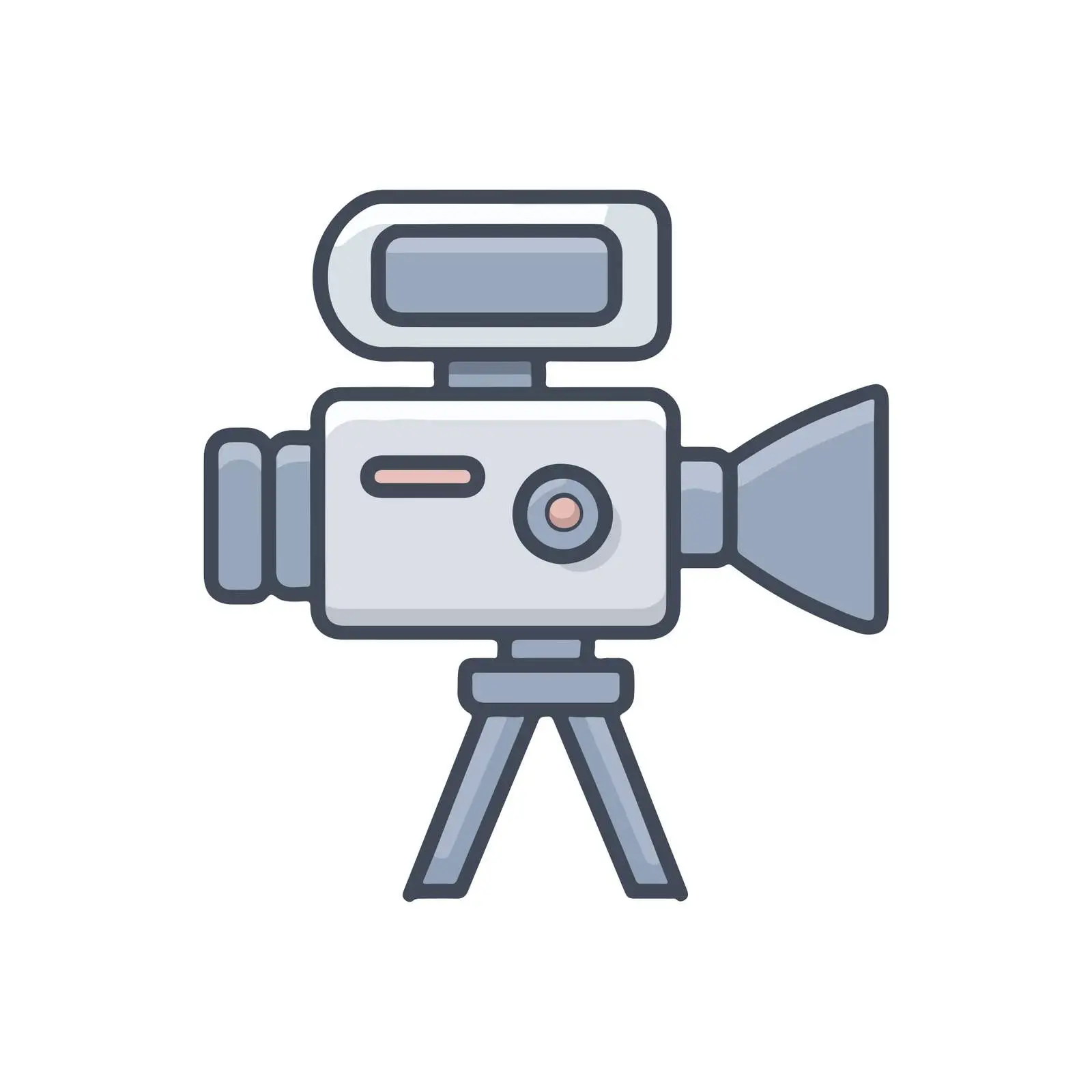 Video Camera Pictogram in Flat Design — free download from Dotvec