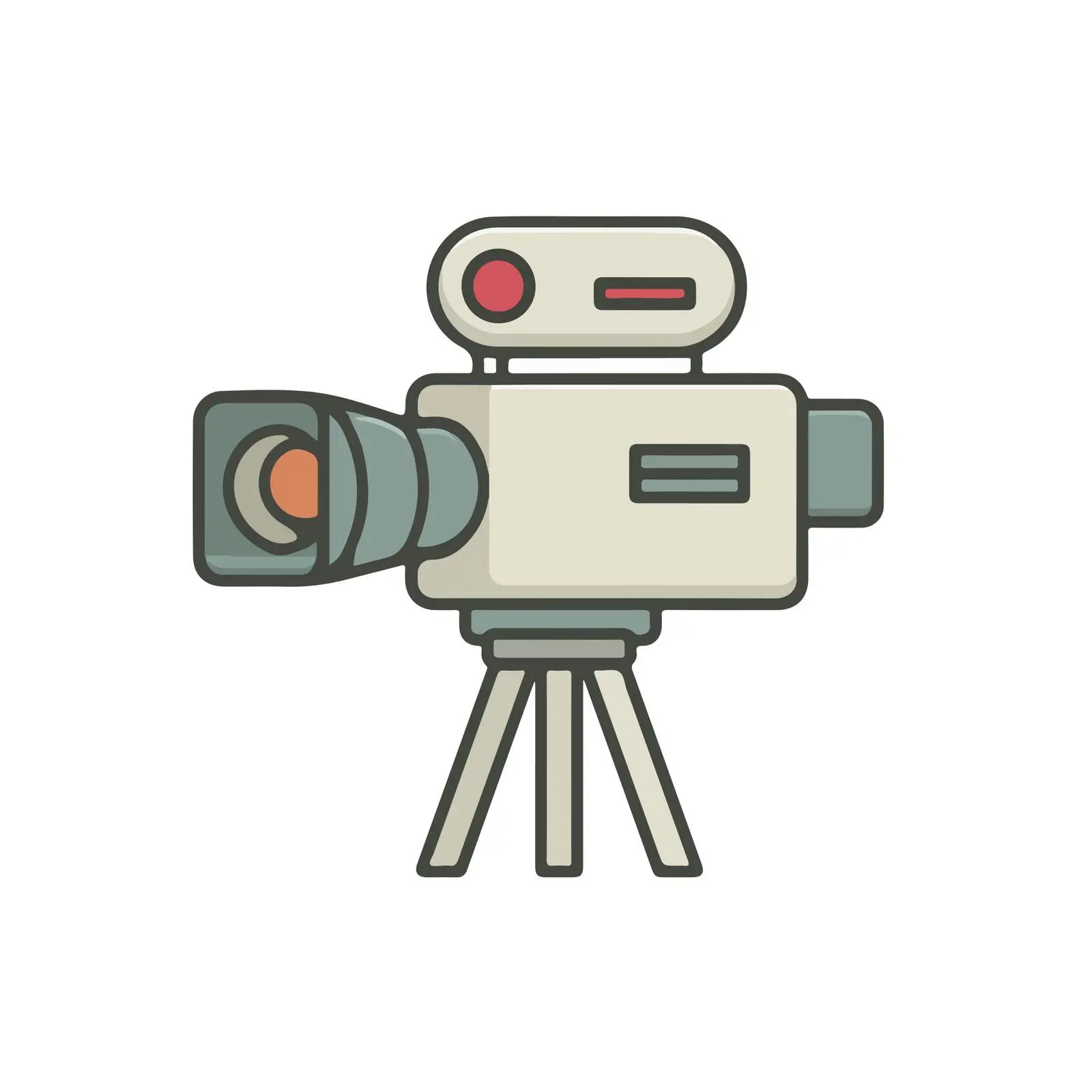 Video Camera Flat Design Icon — free download from Dotvec