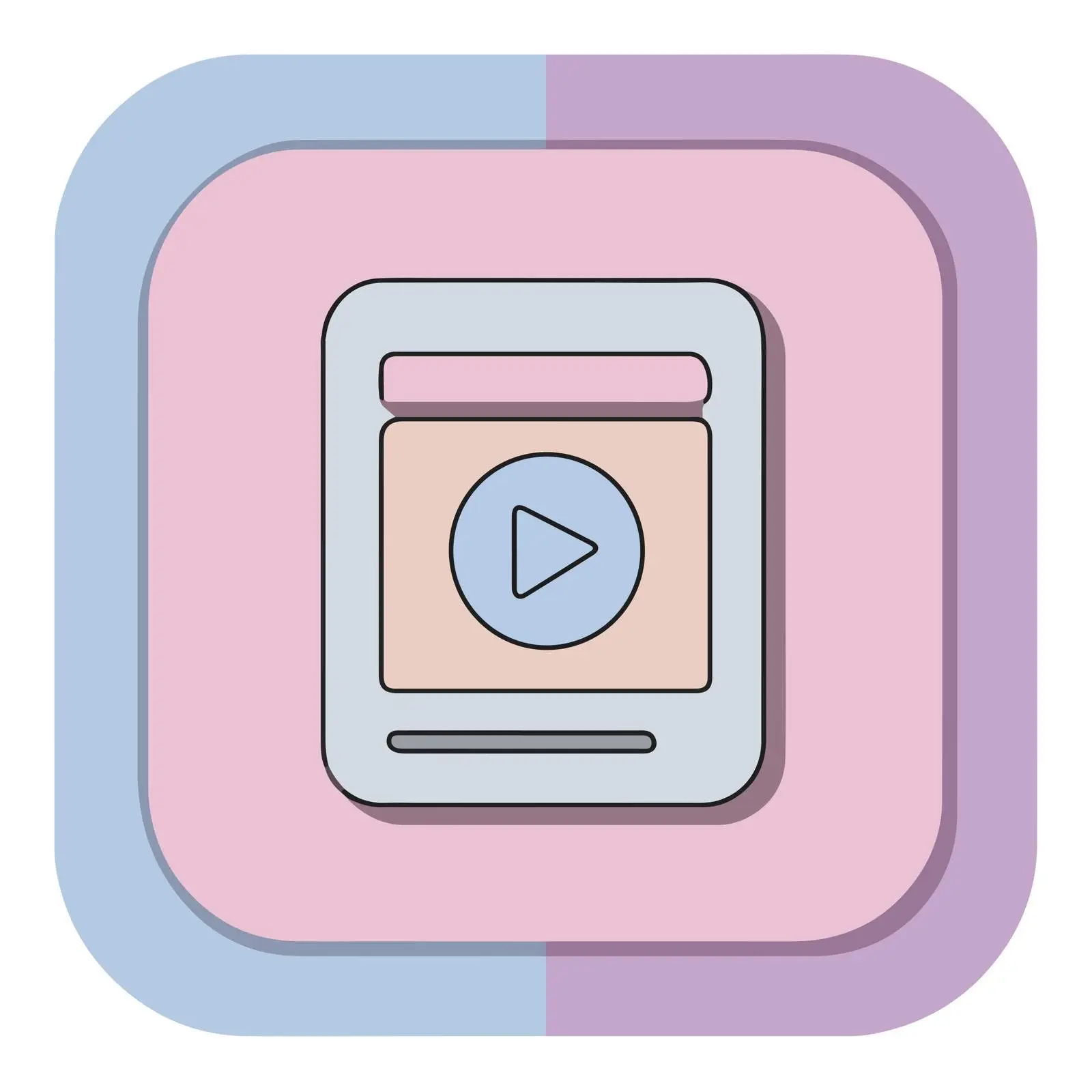 Video File Icon in Pastel Colors — free download from Dotvec