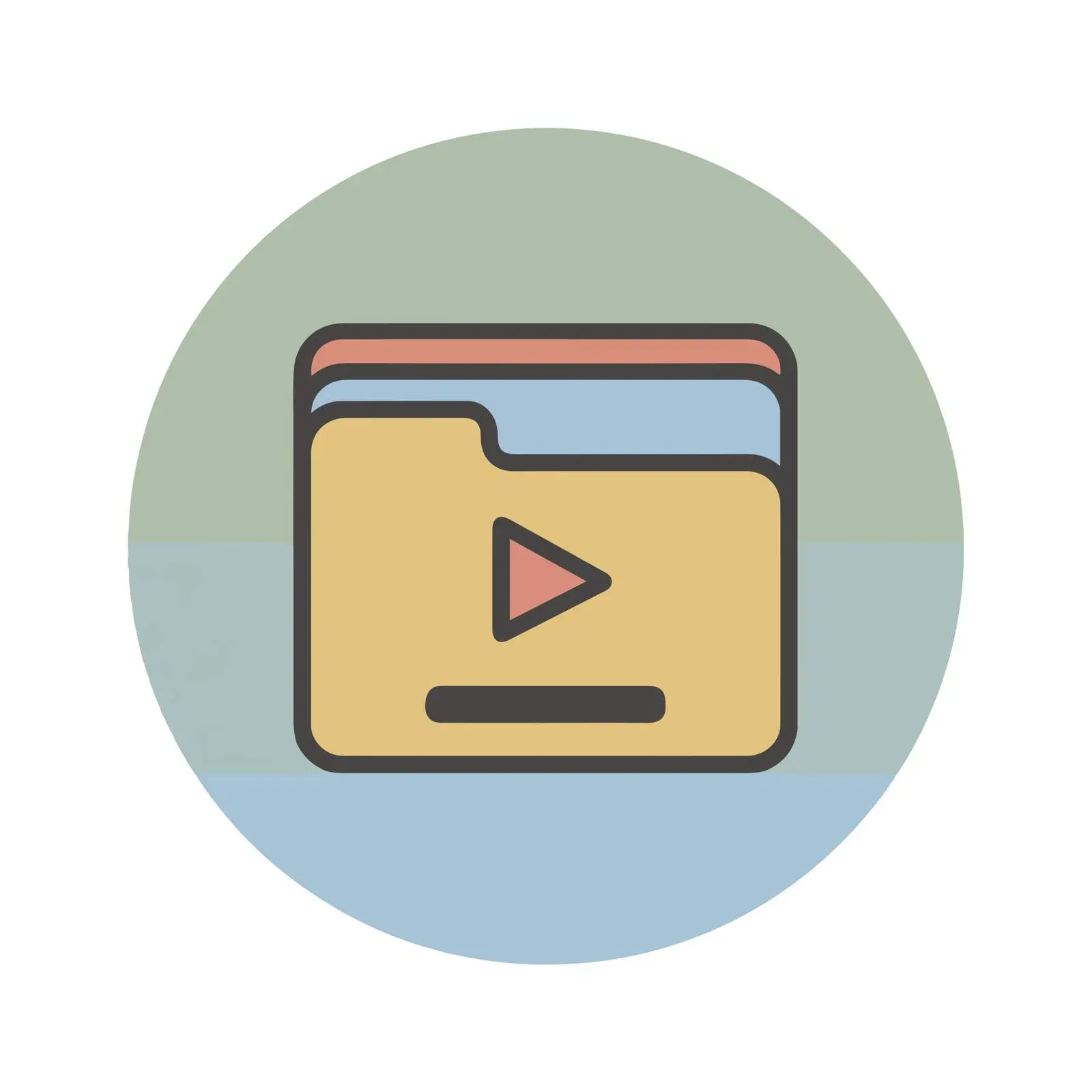 Video File Icon in Muted Style — free download from Dotvec
