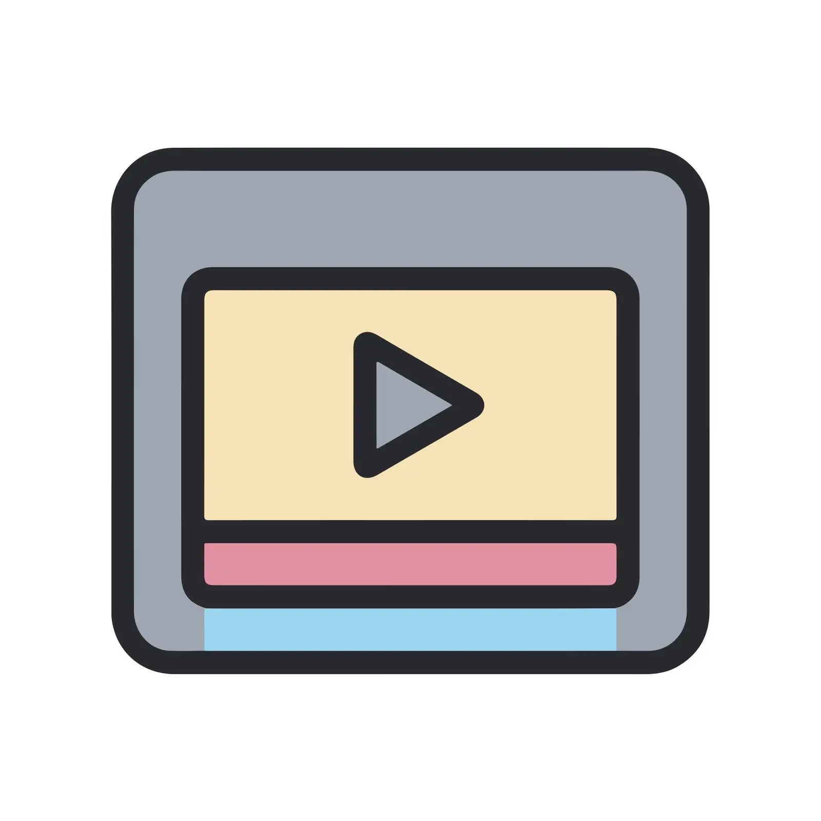 Minimalistic Video File Icon — free download from Dotvec