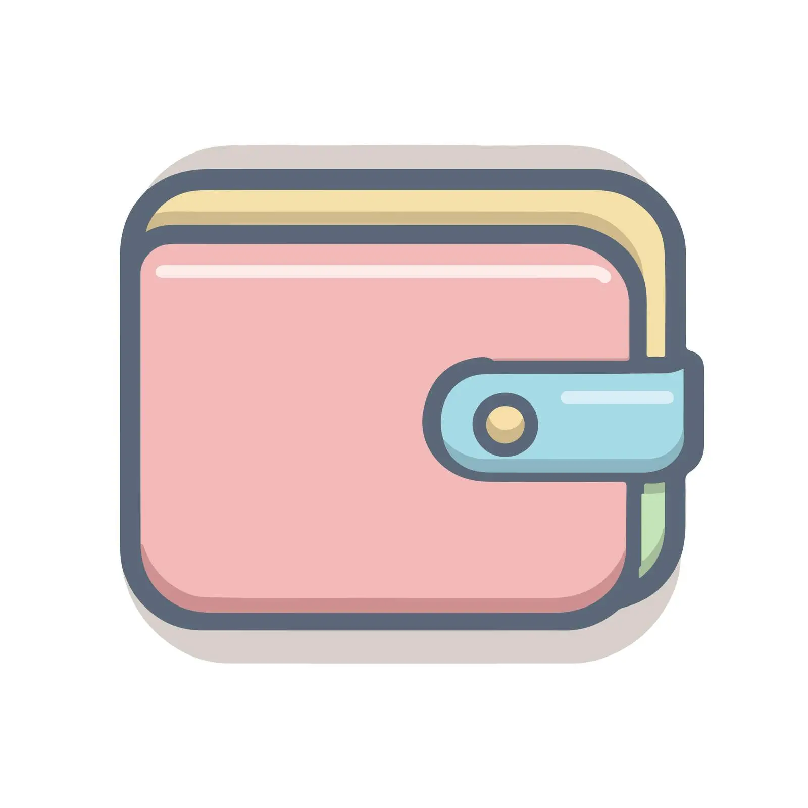 Wallet Icon in Pastel Colors — free download from Dotvec