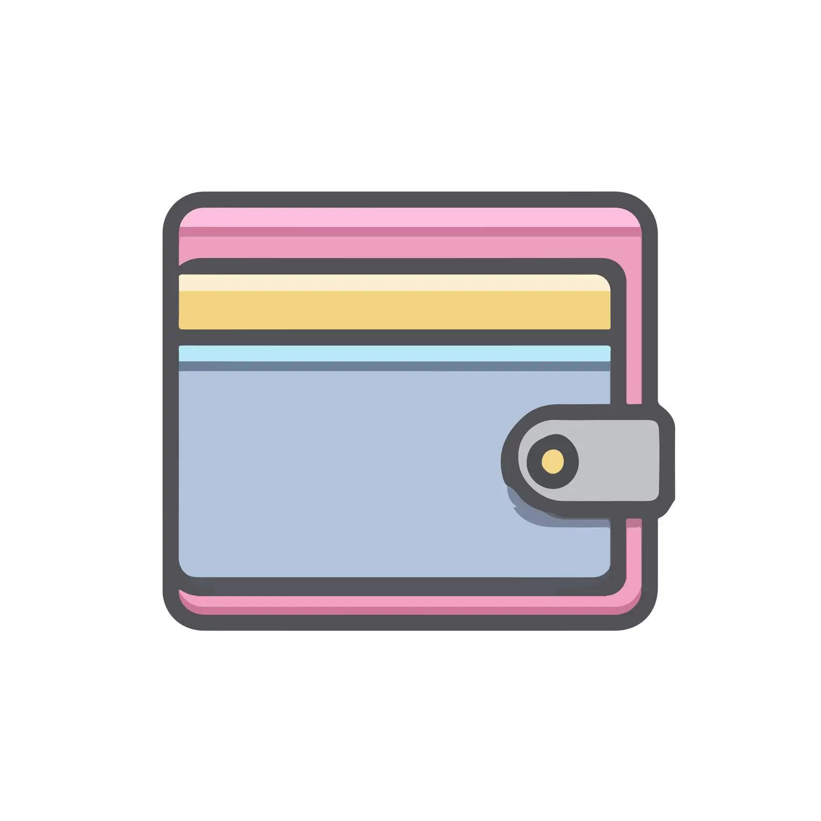 Wallet Monoline Icon in Pastel Colors — free download from Dotvec