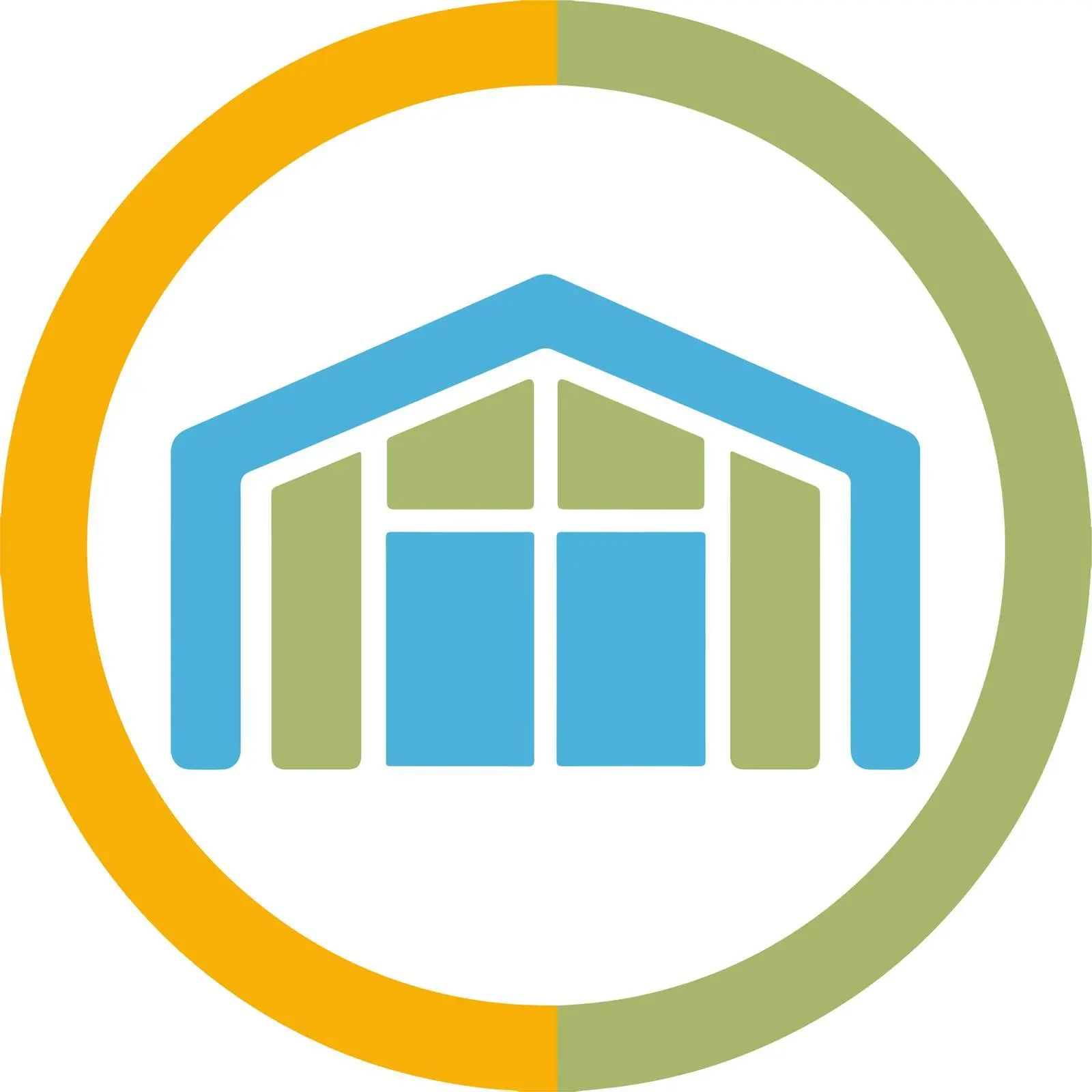 Modern Warehouse Geometric Icon — free download from Dotvec