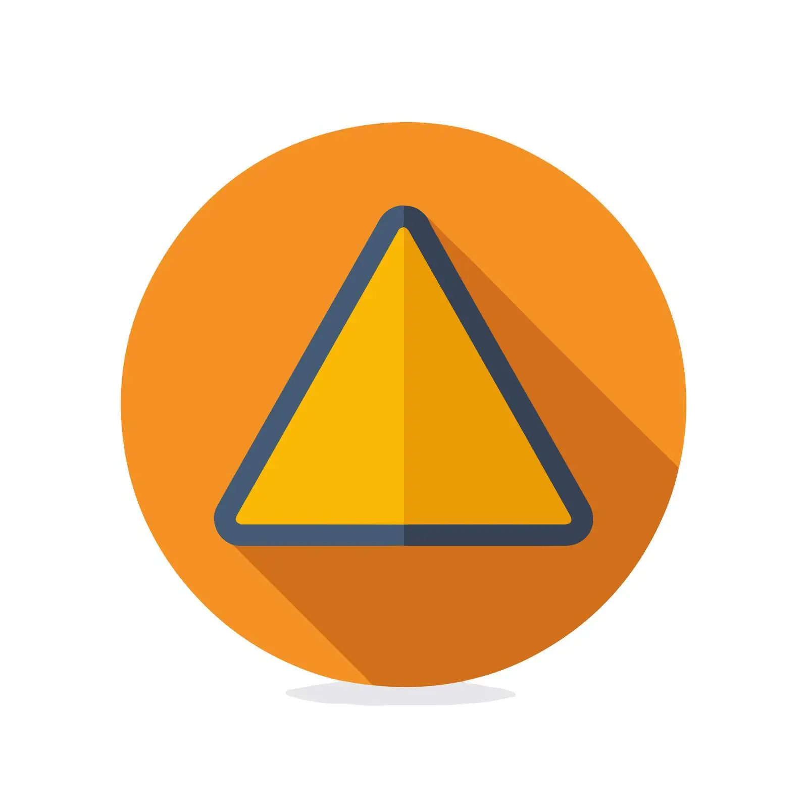 Warning Triangle Flat Icon — free download from Dotvec