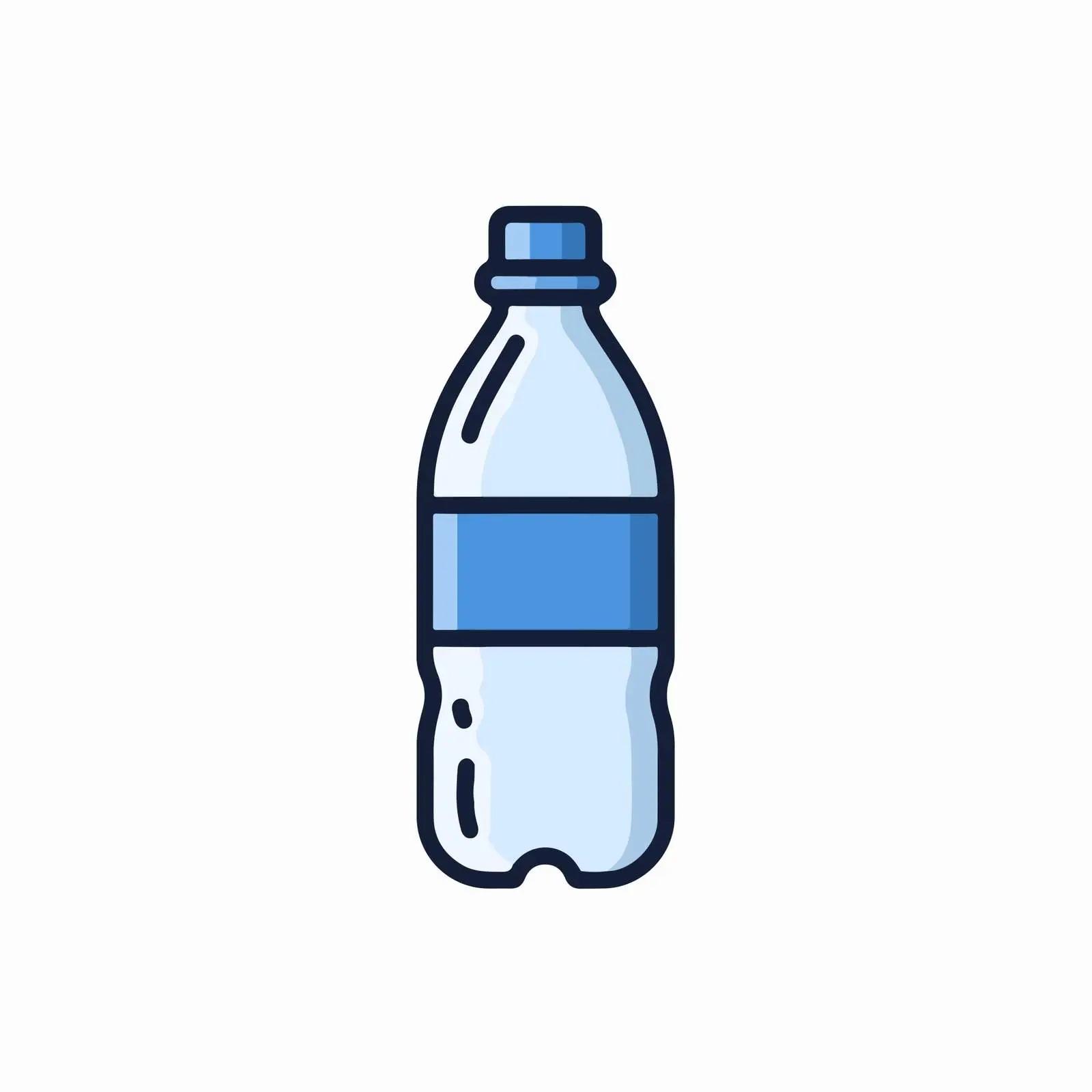 Water Bottle Flat Icon Design — free download from Dotvec