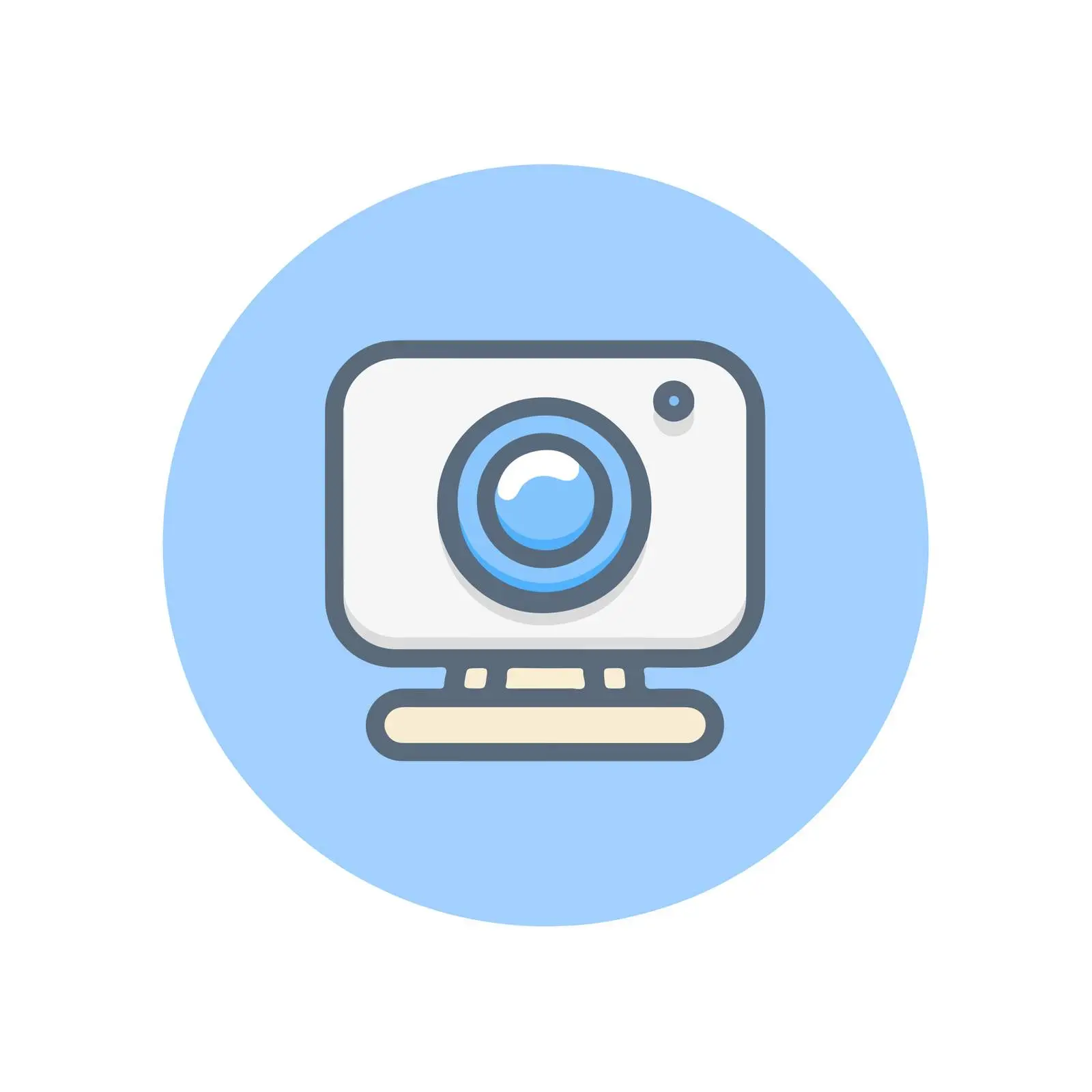 Webcam Clean UI Icon – free flat pal image from Dotvec