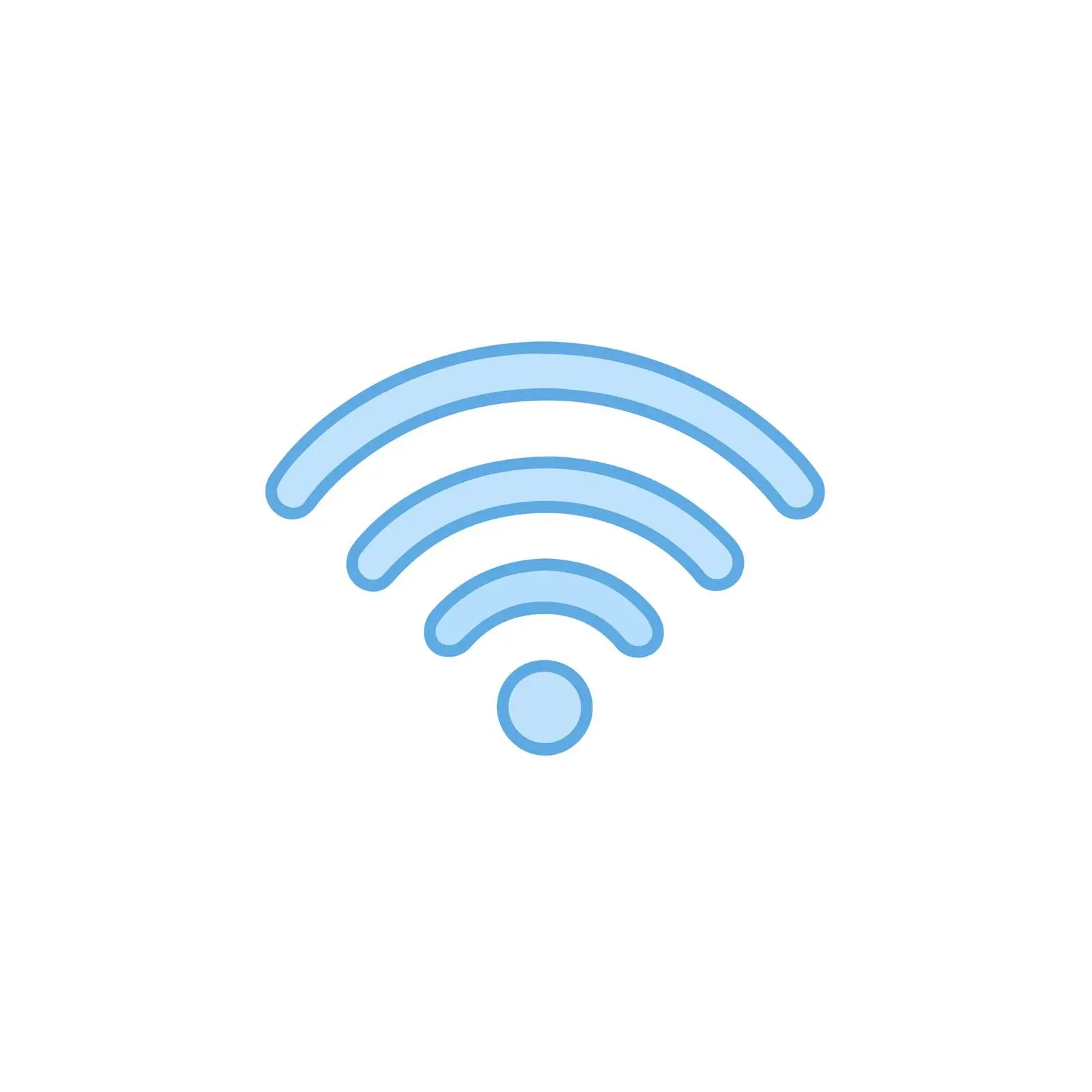 WiFi Monoline Flat Icon — free download from Dotvec