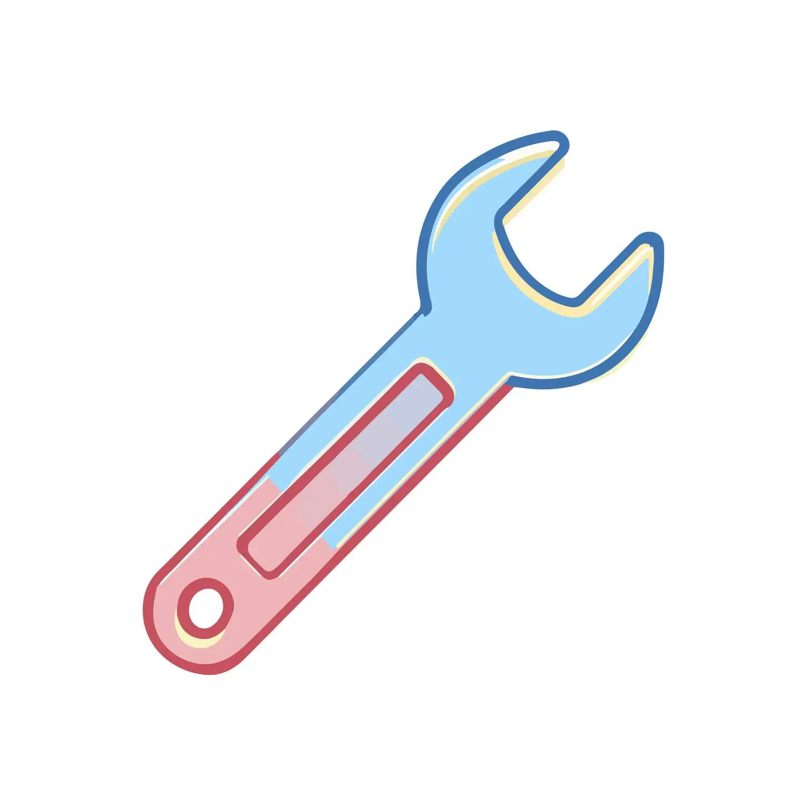 Flat Wrench Icon Design — free download from Dotvec