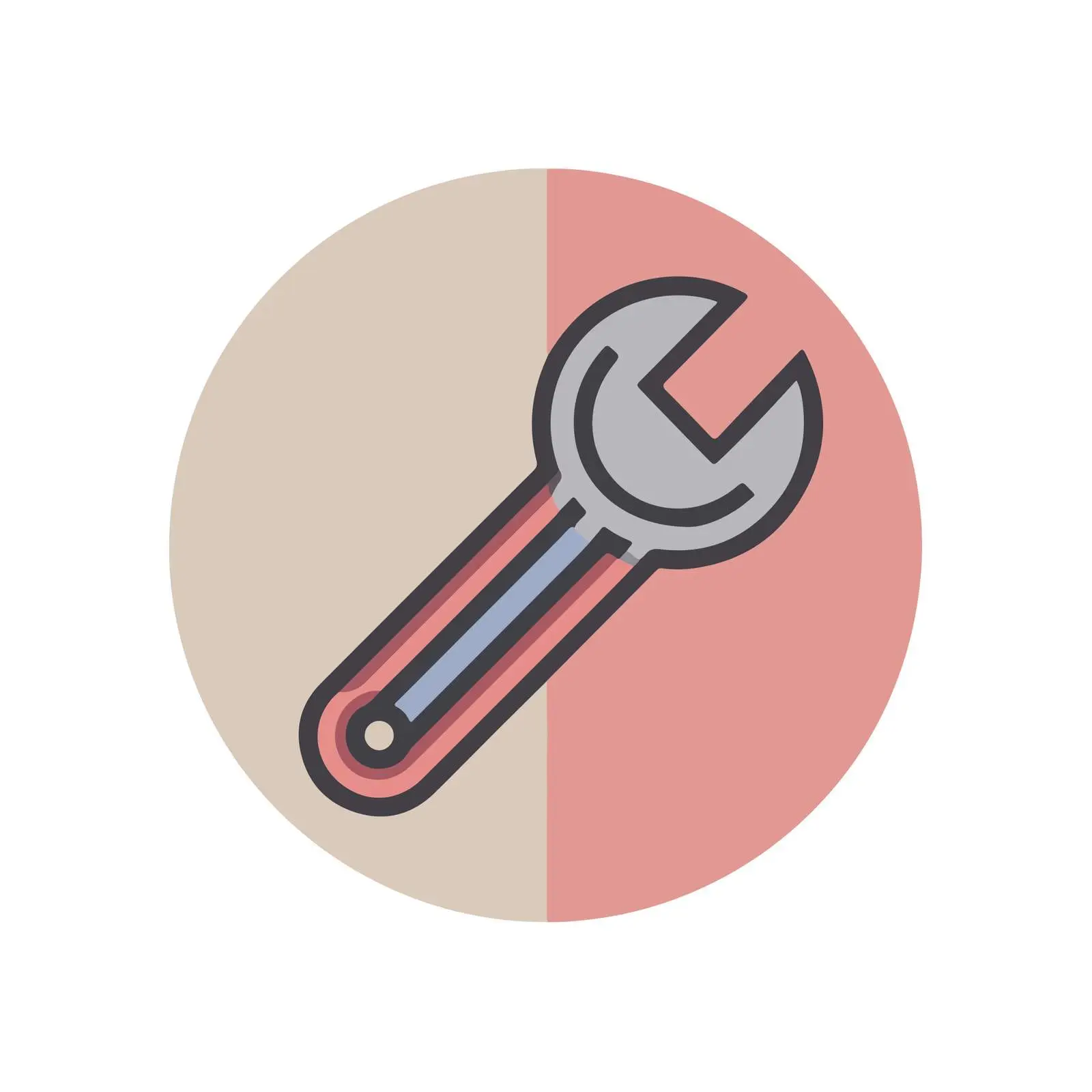 Flat Wrench Icon Design — free download from Dotvec