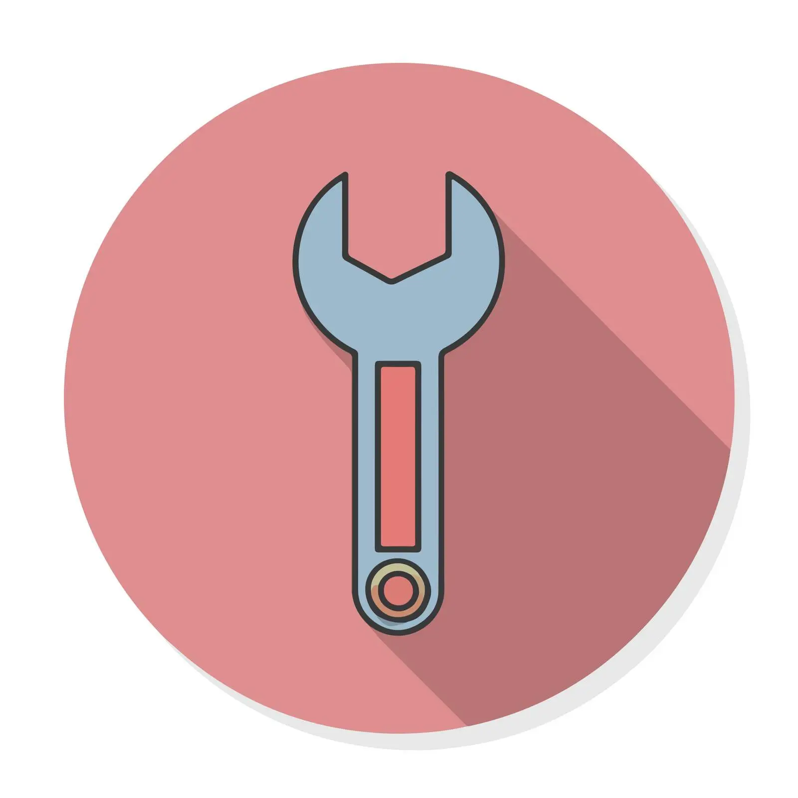 Flat Wrench Icon Design — free download from Dotvec
