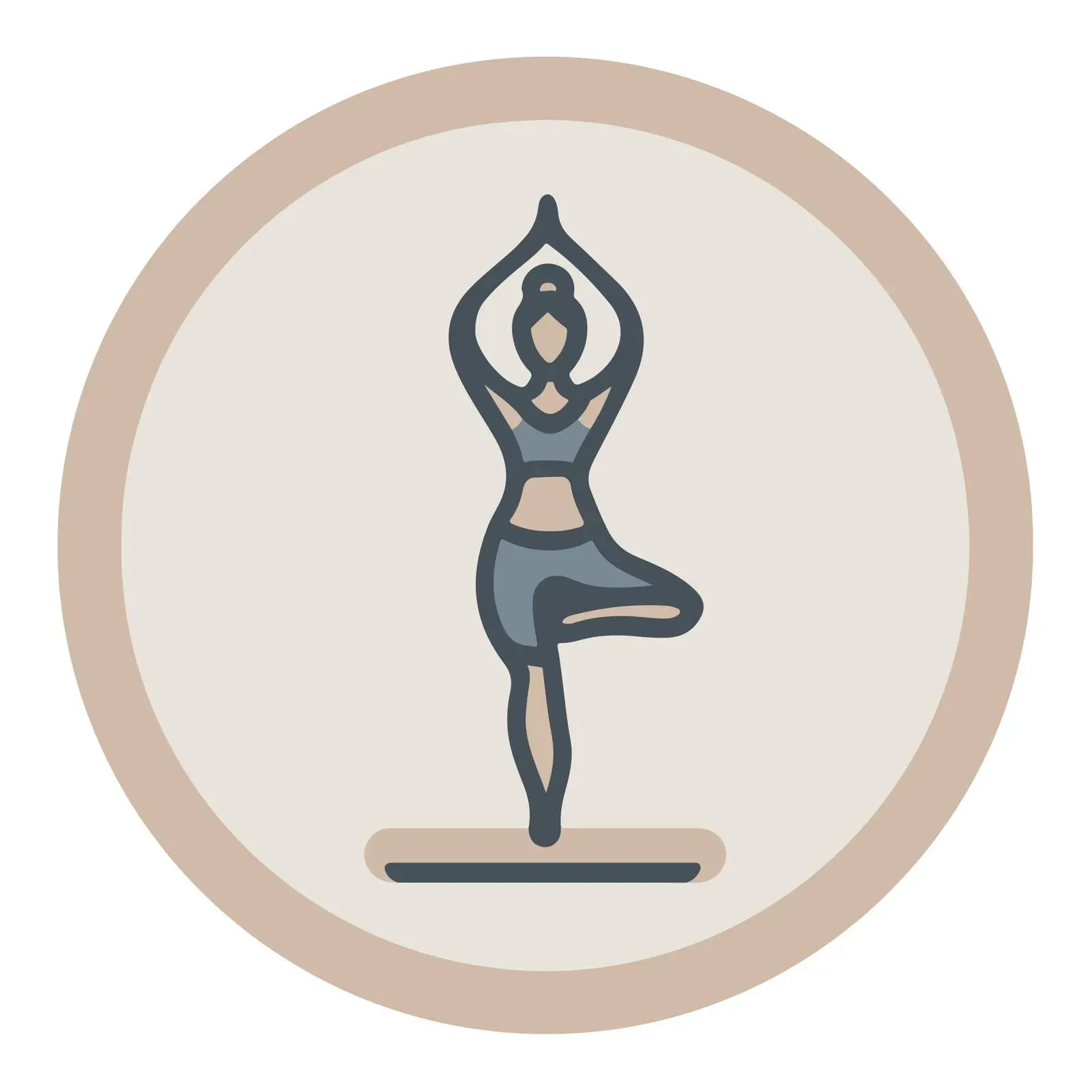Yoga Pose Icon Design Clean UI — free download from Dotvec