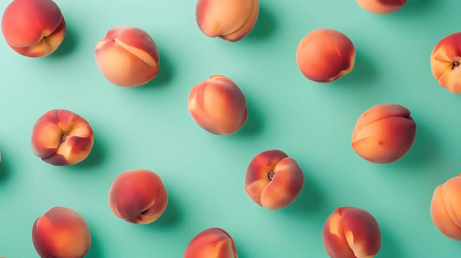 Flat Lay of Fresh Ripe Peaches on Beige Background – free snacks image from Dotvec