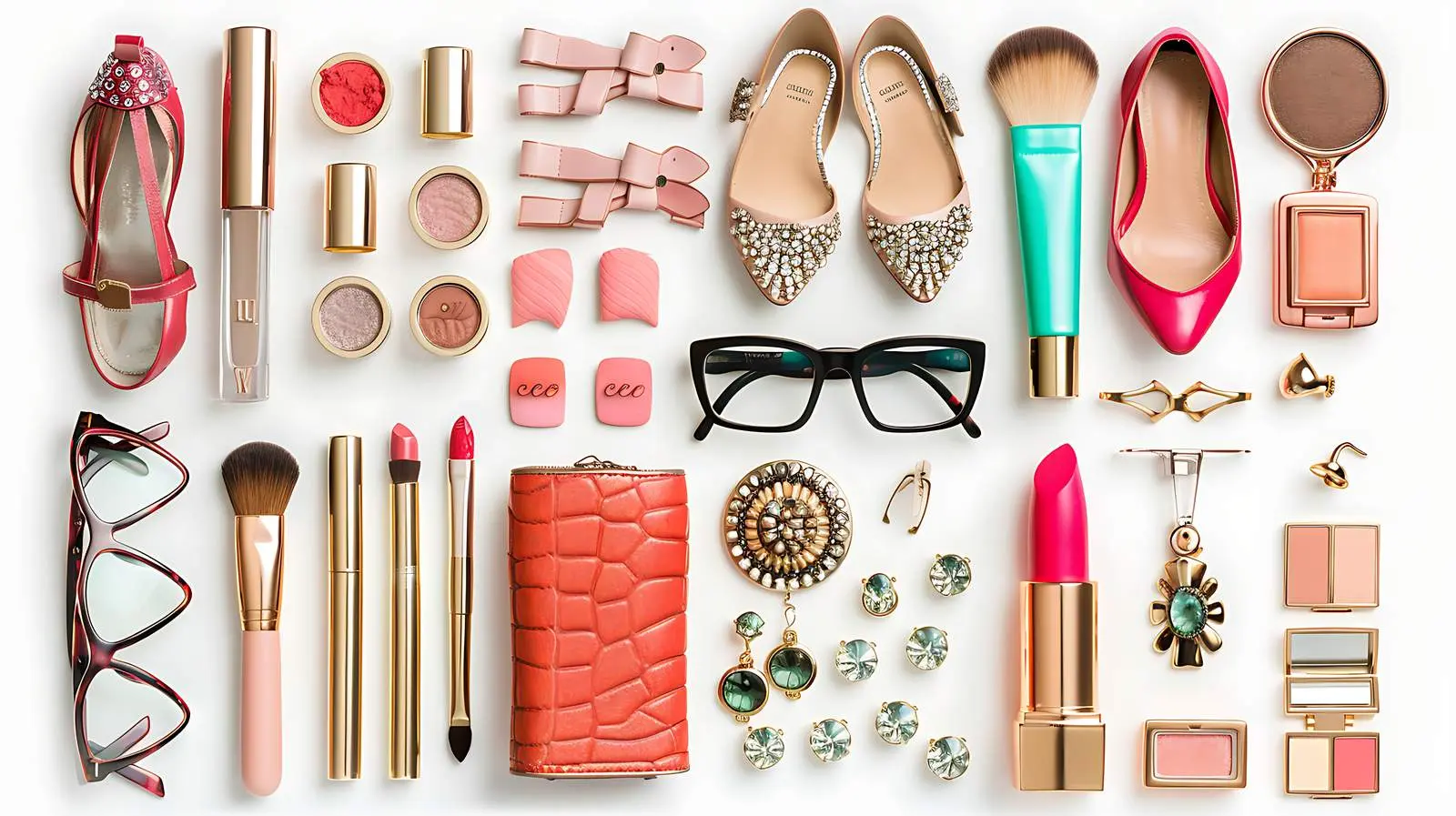 Modern Women's Fashion Flat Lay Collage – free fashion shoot image from Dotvec