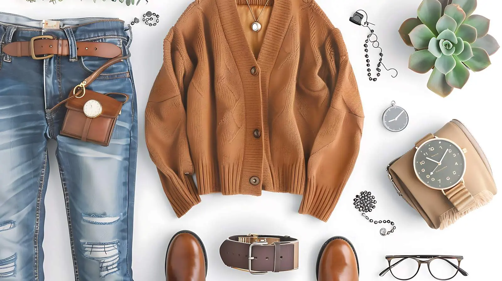 Stylish Flat Lay of Feminine Clothing and Accessories — free download from Dotvec