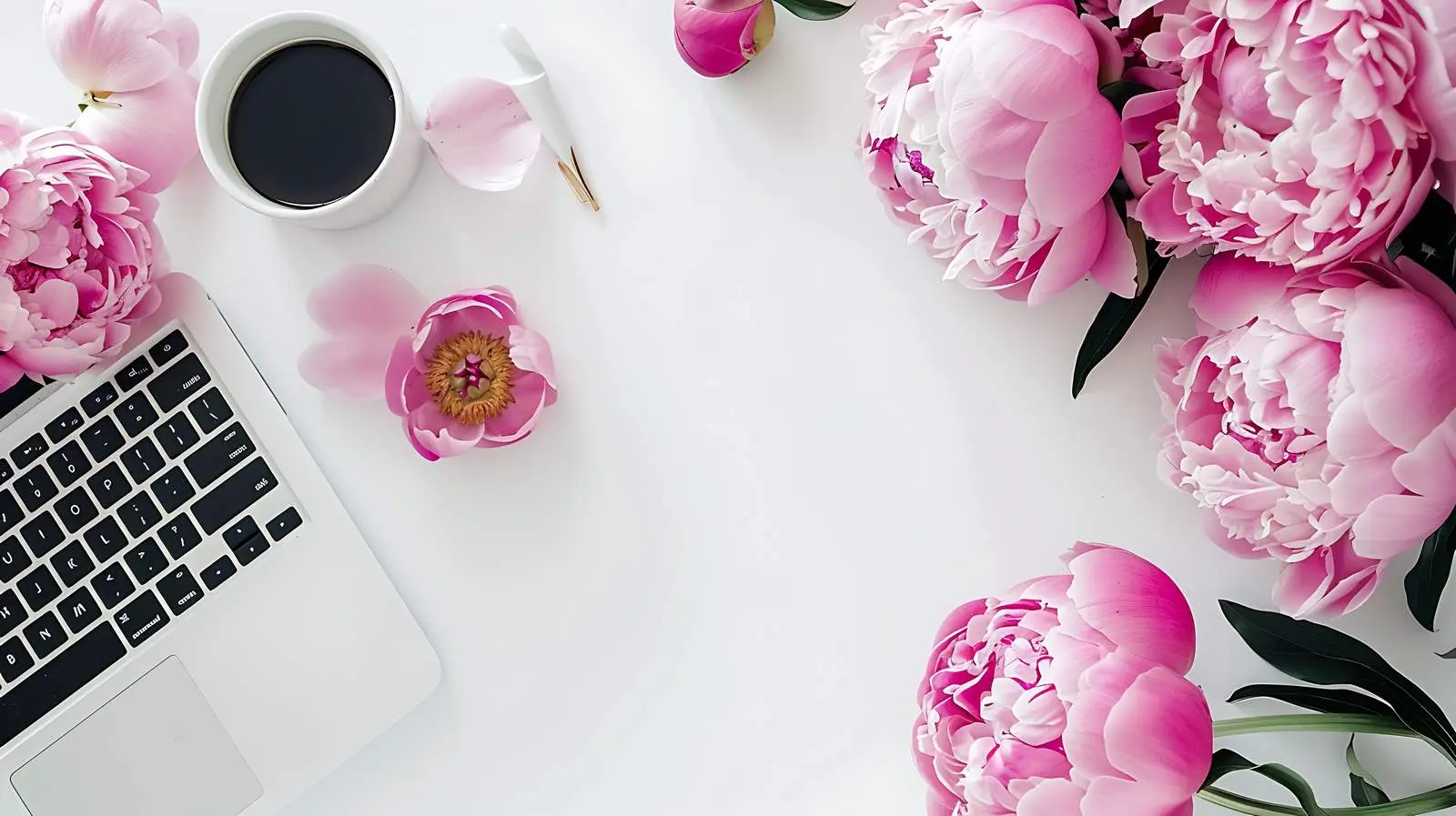 Stylish Home Office Flat Lay with Laptop – free young image from Dotvec