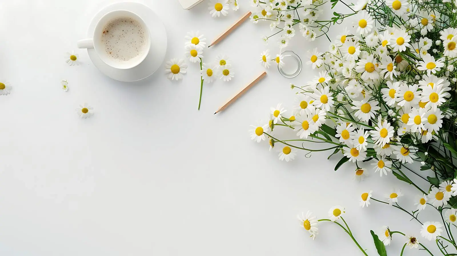 Female Home Office Desk with Pink Peony – free motivation image from Dotvec