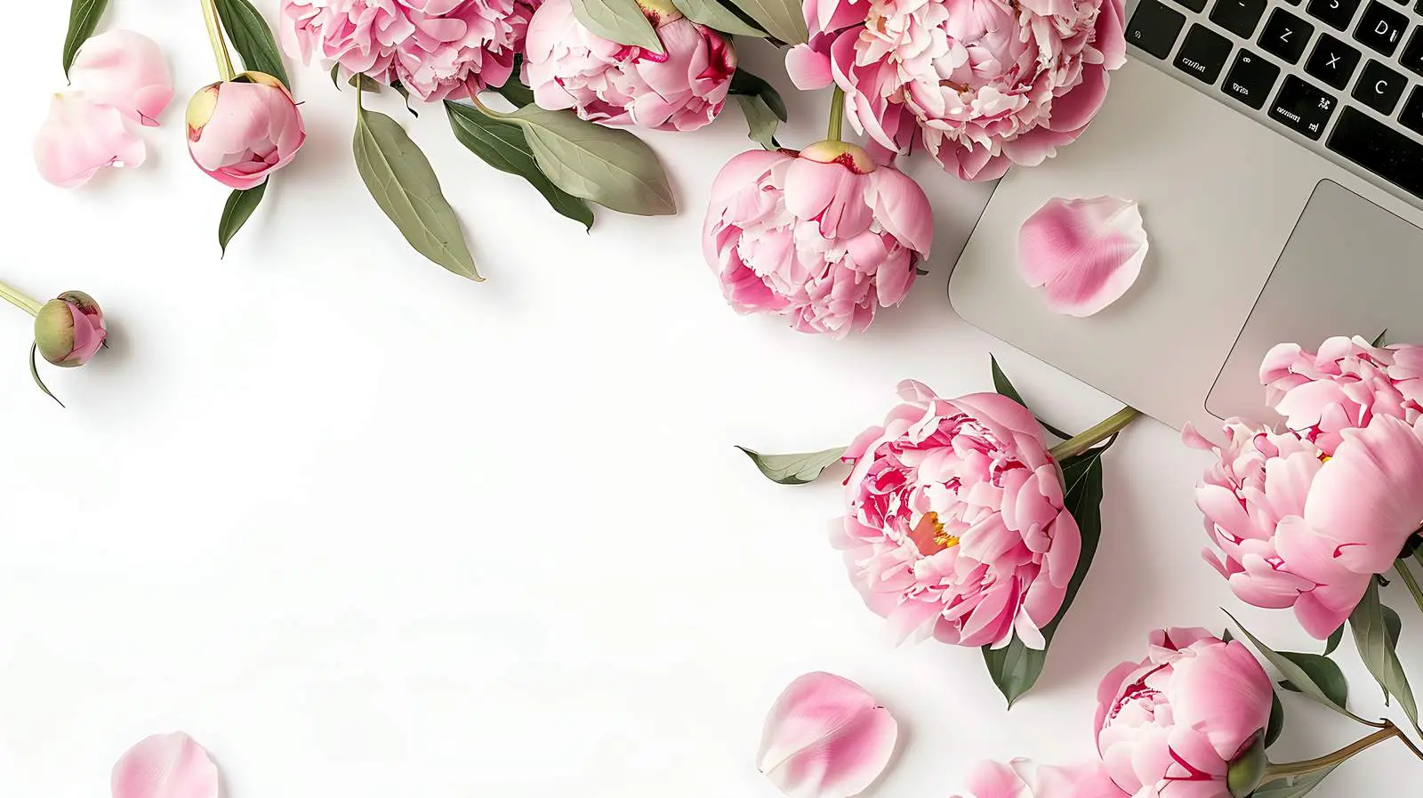 Stylish Home Office Flat Lay with Laptop — free download from Dotvec