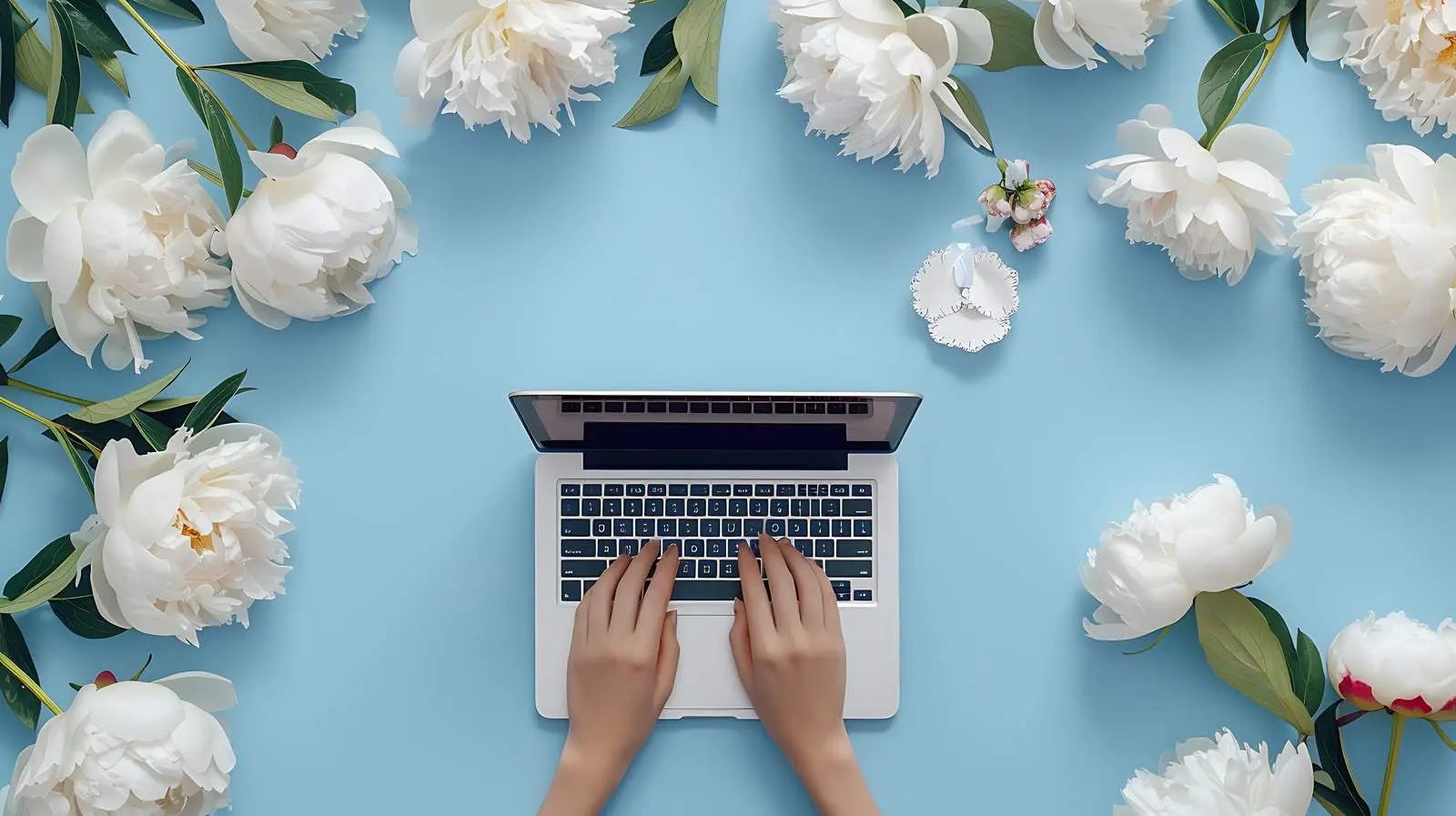 Stylish Home Office Desk Setup for Women – free motivation image from Dotvec