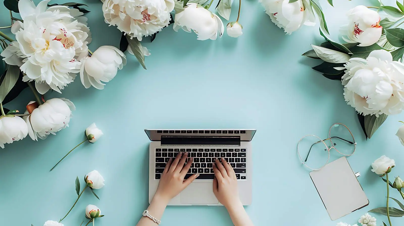 Cozy Home Office Desk with Female Workspace — free download from Dotvec