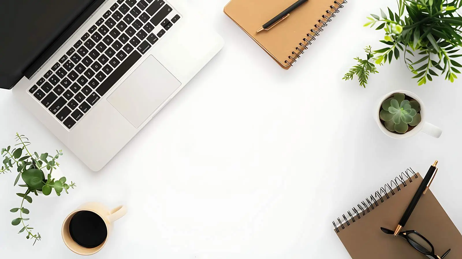 Stylish Home Office Desk Workspace Flat Lay — free download from Dotvec