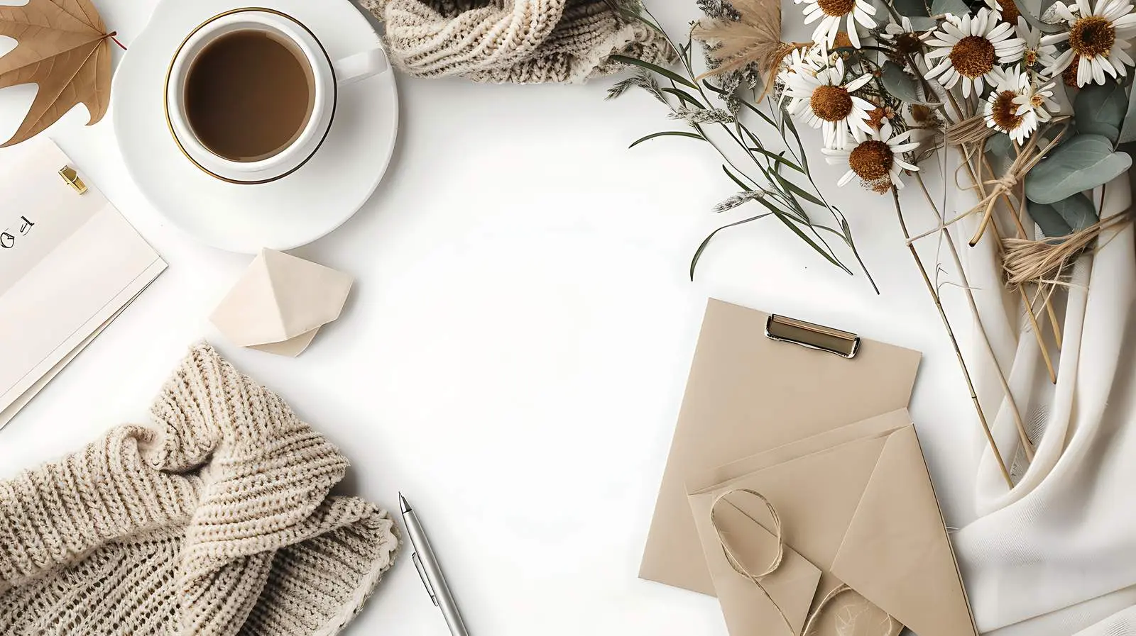 Flat Lay of Home Office Workspace – free coffee image from Dotvec