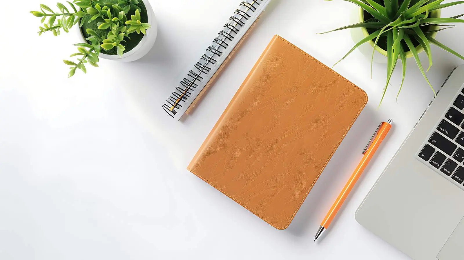 Home Office Workspace with Laptop and Diary – free free image from Dotvec