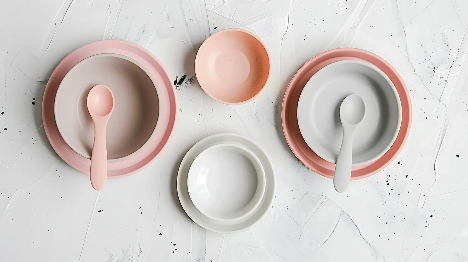 Charming Baby Tableware Flat Lay Setup – free kitchenware image from Dotvec