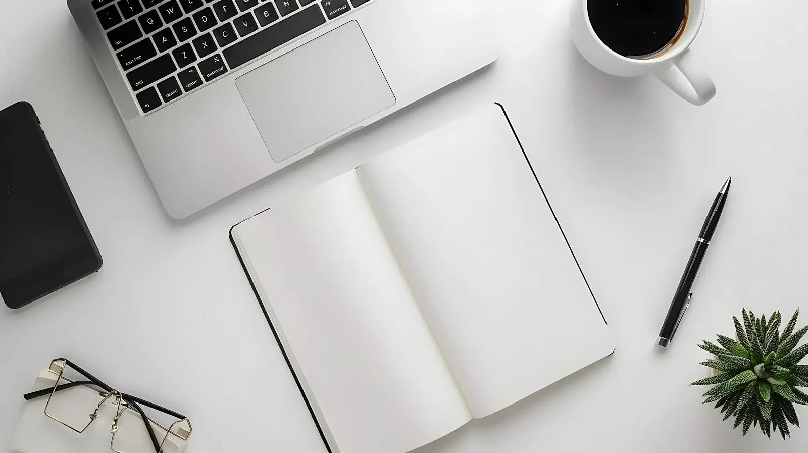 Elegant Home Office Workspace Flat Lay — free download from Dotvec