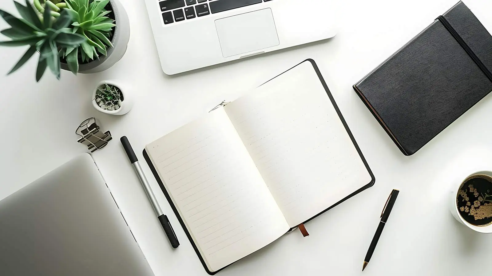 Elegant Home Office Workspace Flat Lay — free download from Dotvec