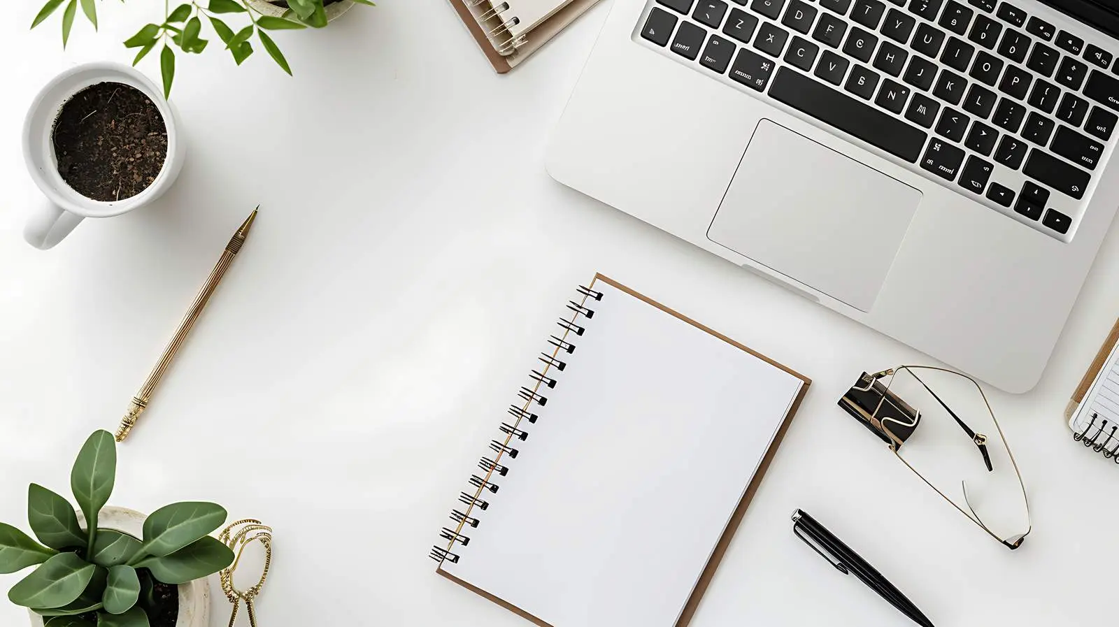 Elegant Home Office Workspace Flat Lay — free download from Dotvec