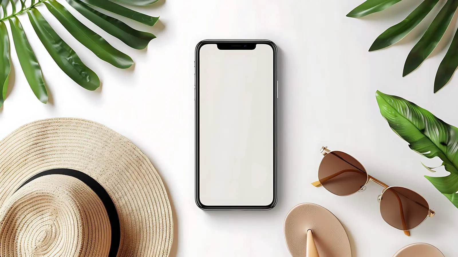Mobile Phone Flat Lay with Blank Space for Design – free object image from Dotvec