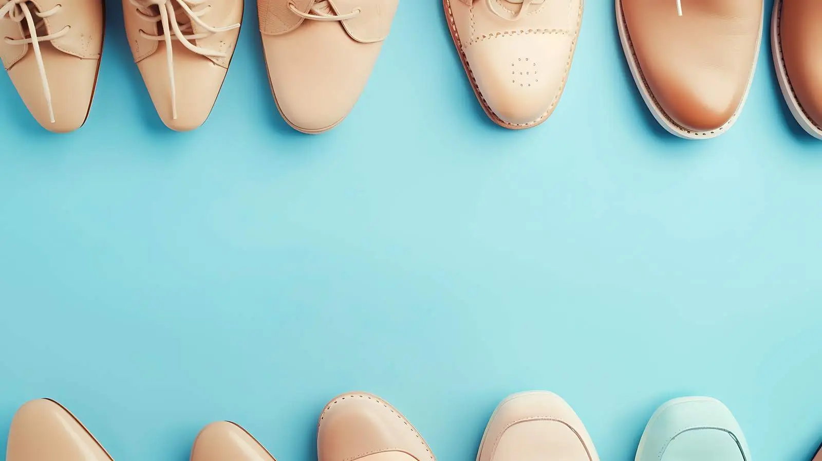 Trendy Female Shoes Flat Lay on Pastel Blue Background — free download from Dotvec