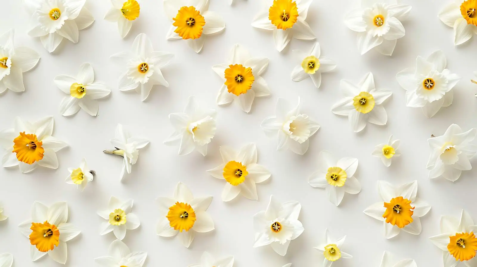 Floral Pattern Flat Lay with White and Yellow — free download from Dotvec