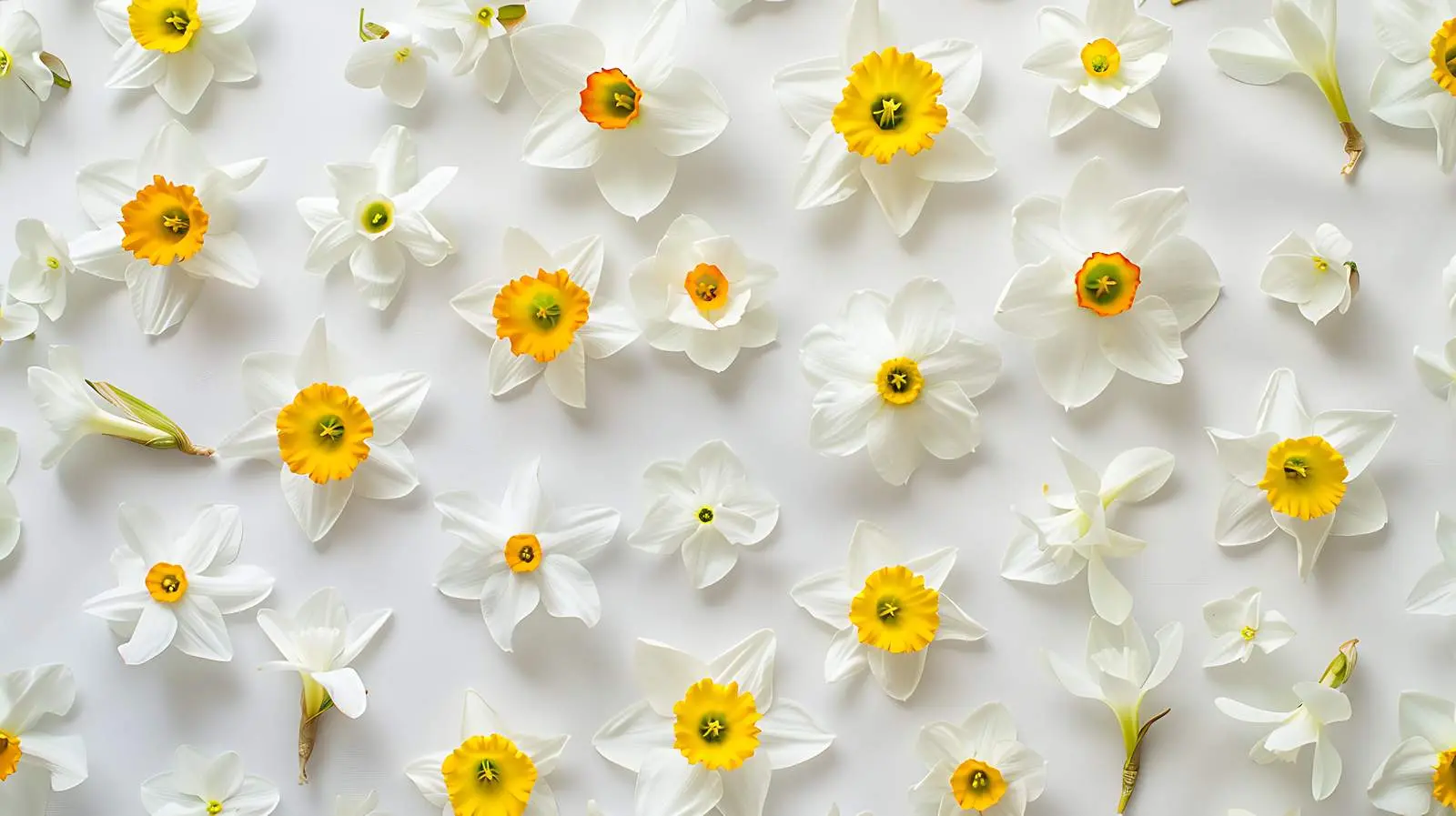Floral Pattern in White and Yellow - Top View — free download from Dotvec
