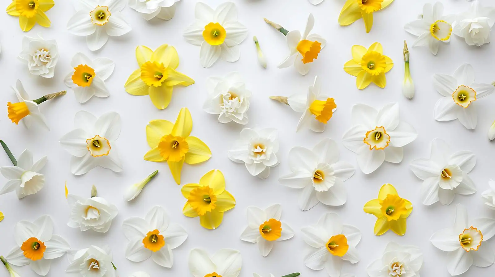 Top View Floral Pattern in White and Yellow — free download from Dotvec