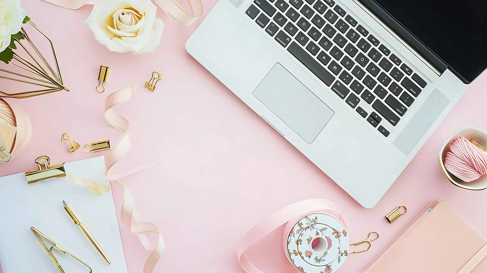 Feminine Flat Lay Office Desk Workspace – free free image from Dotvec
