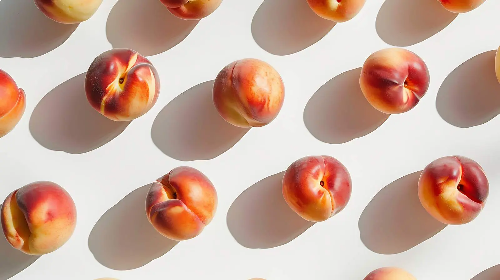 Flat Lay of Ripe Peaches on Green Surface – free snacks image from Dotvec