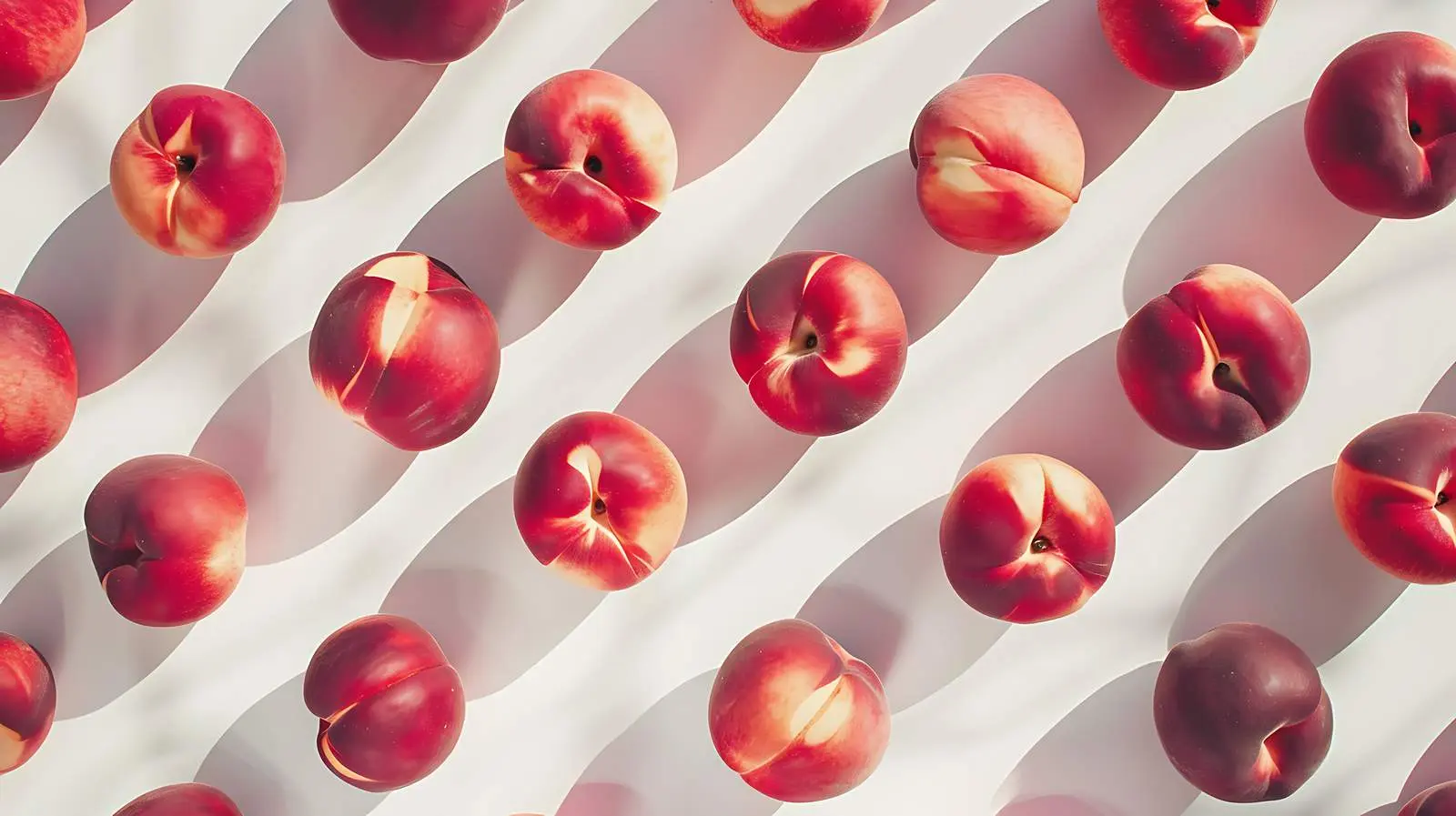 Ripe Peaches Flat Lay on Light Green Surface – free snacks image from Dotvec