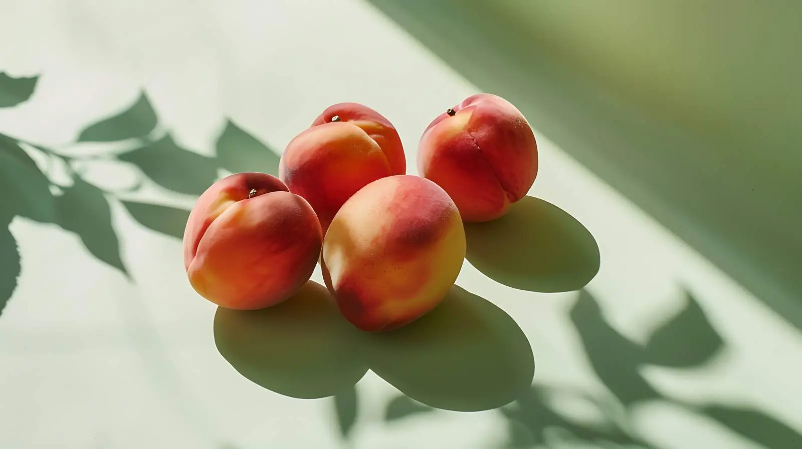 Ripe Peaches Flat Lay on Light Surface – free snacks image from Dotvec