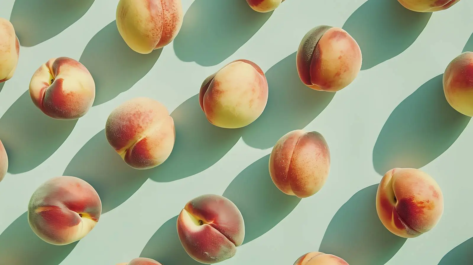 Ripe Peaches Flat Lay on Light Surface – free snacks image from Dotvec