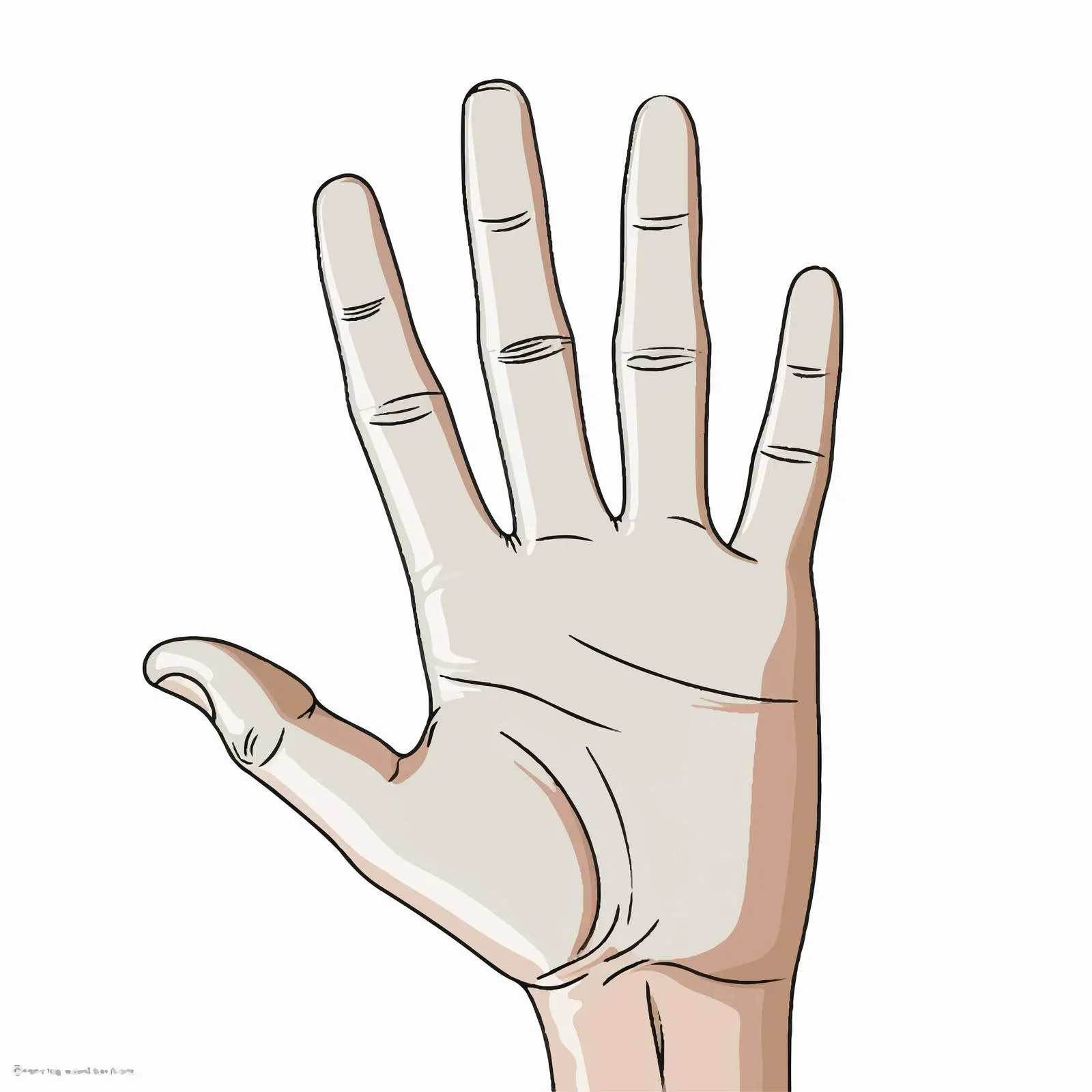 Flat Hand Line Vector Illustration on White Background — free download from Dotvec