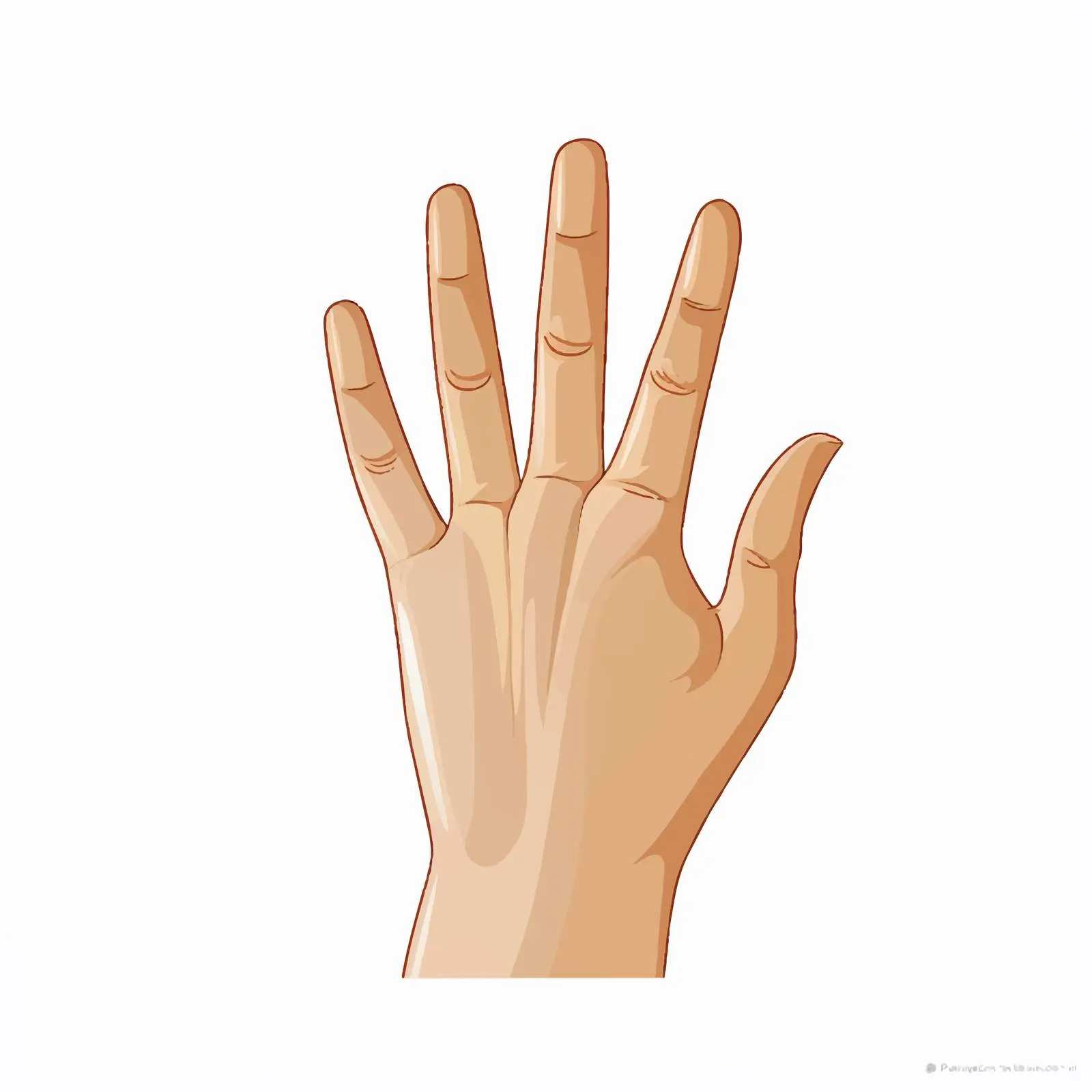 Flat Hand Vector Illustration on White Background — free download from Dotvec