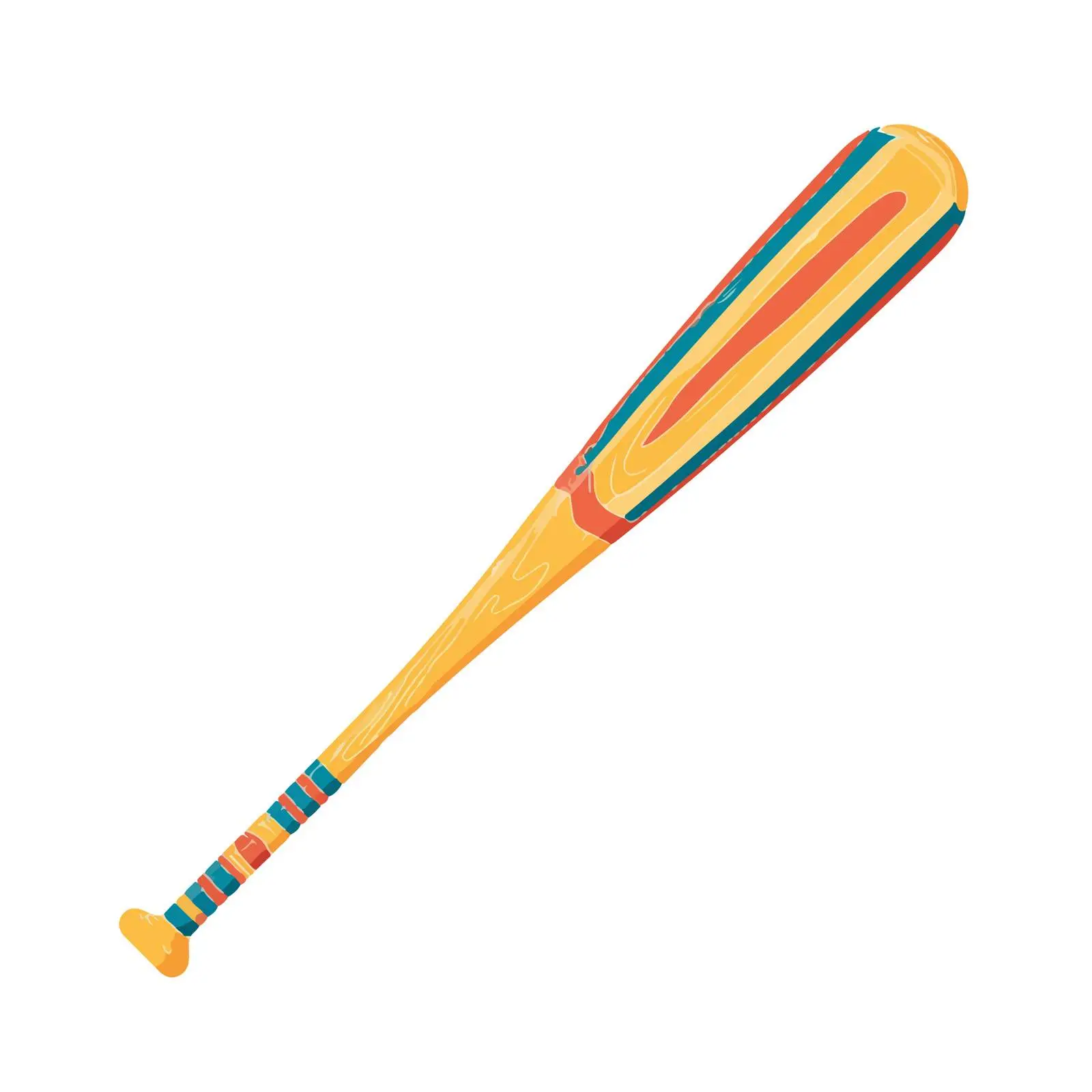 Colorful Baseball Bat Icon — free download from Dotvec